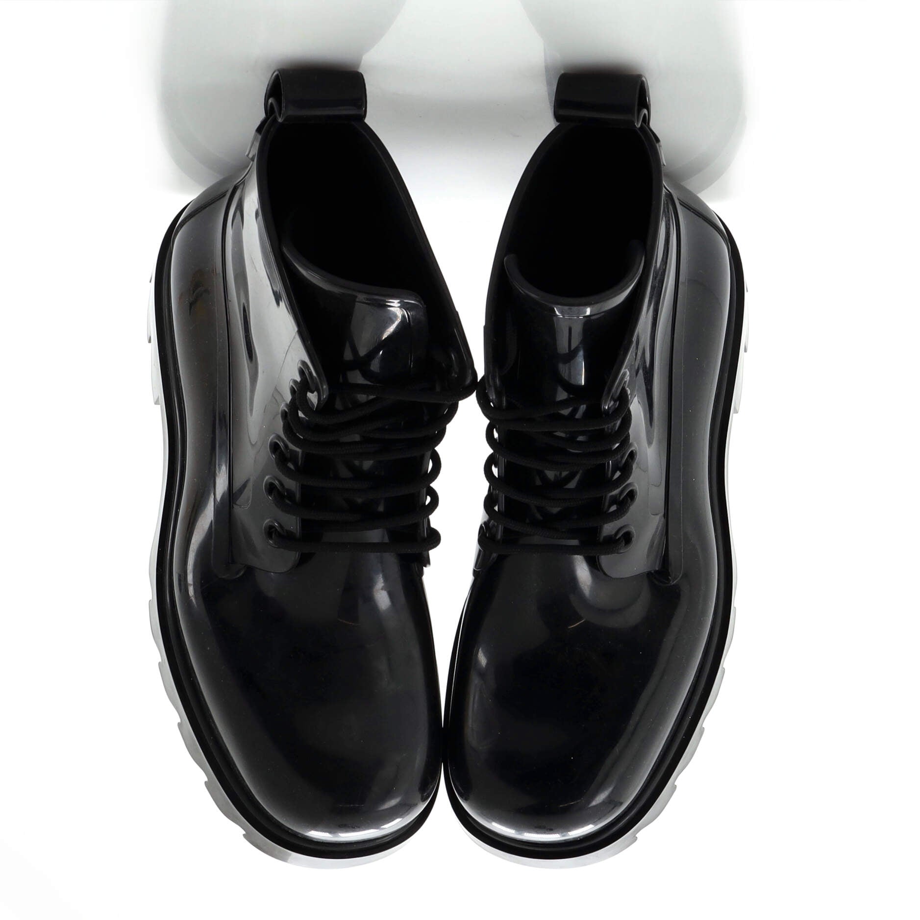 Stride Lace Up Boots Rubber