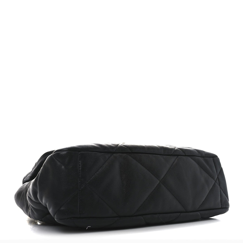 Lambskin Quilted Medium Chanel 19 Flap Black