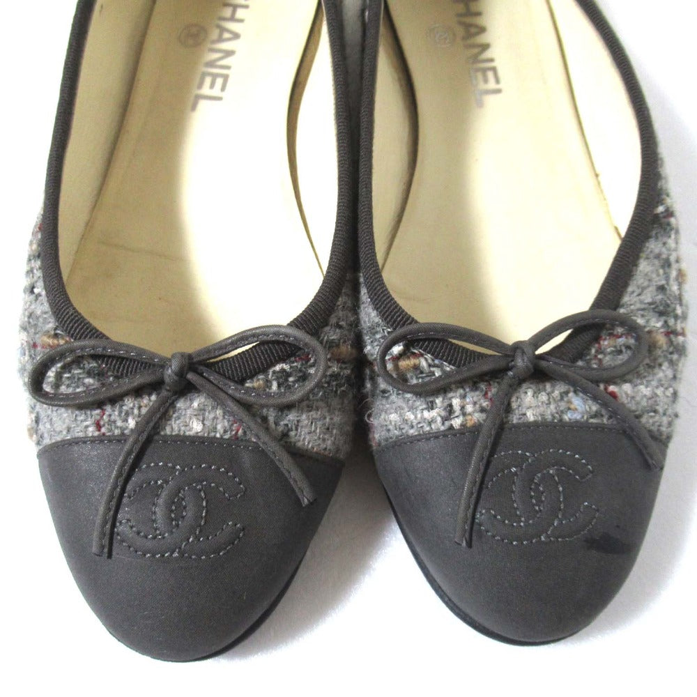 Chanel Coco Mark Tweed Ballerina Flats