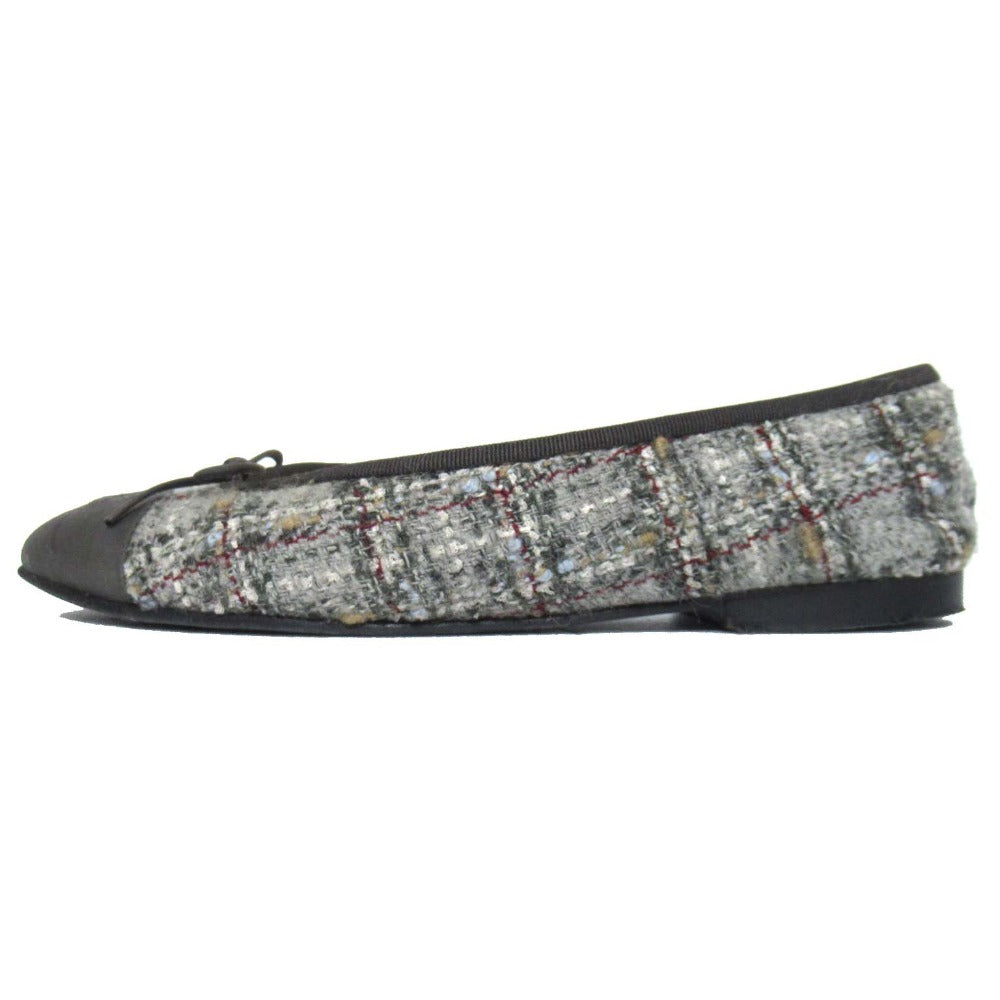 Chanel Coco Mark Tweed Ballerina Flats