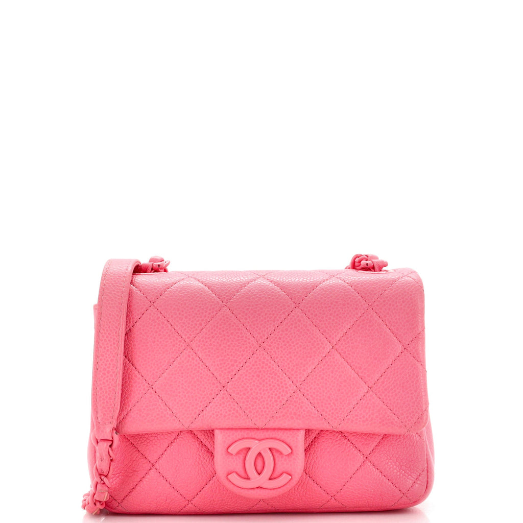 Incognito Square Flap Bag Quilted Caviar Mini