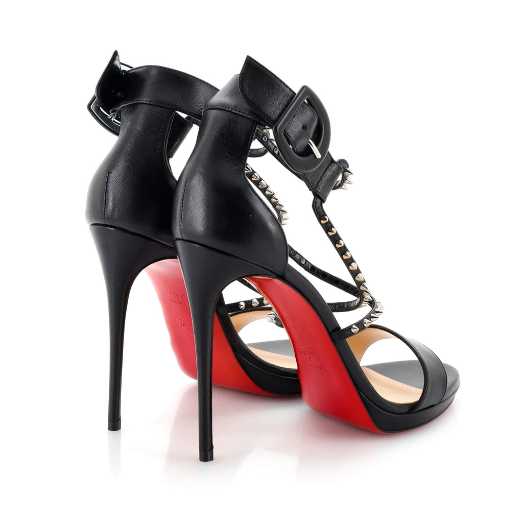 Women's Choca Spikes Heeled Sandals Spiked Leather 100