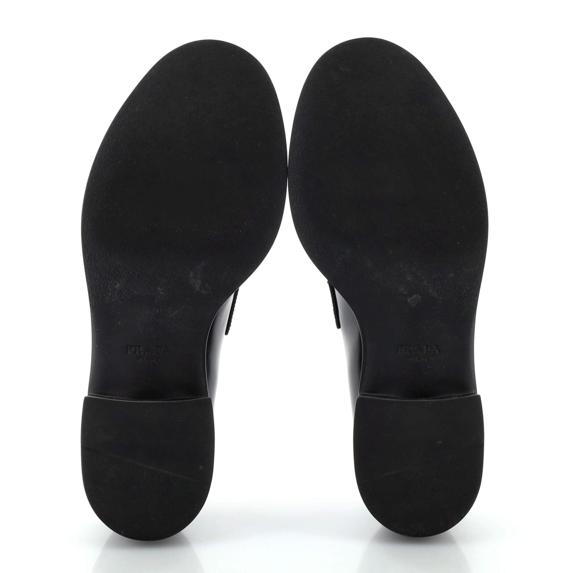 Women's Triangle Logo Loafers Spazzolato Leather