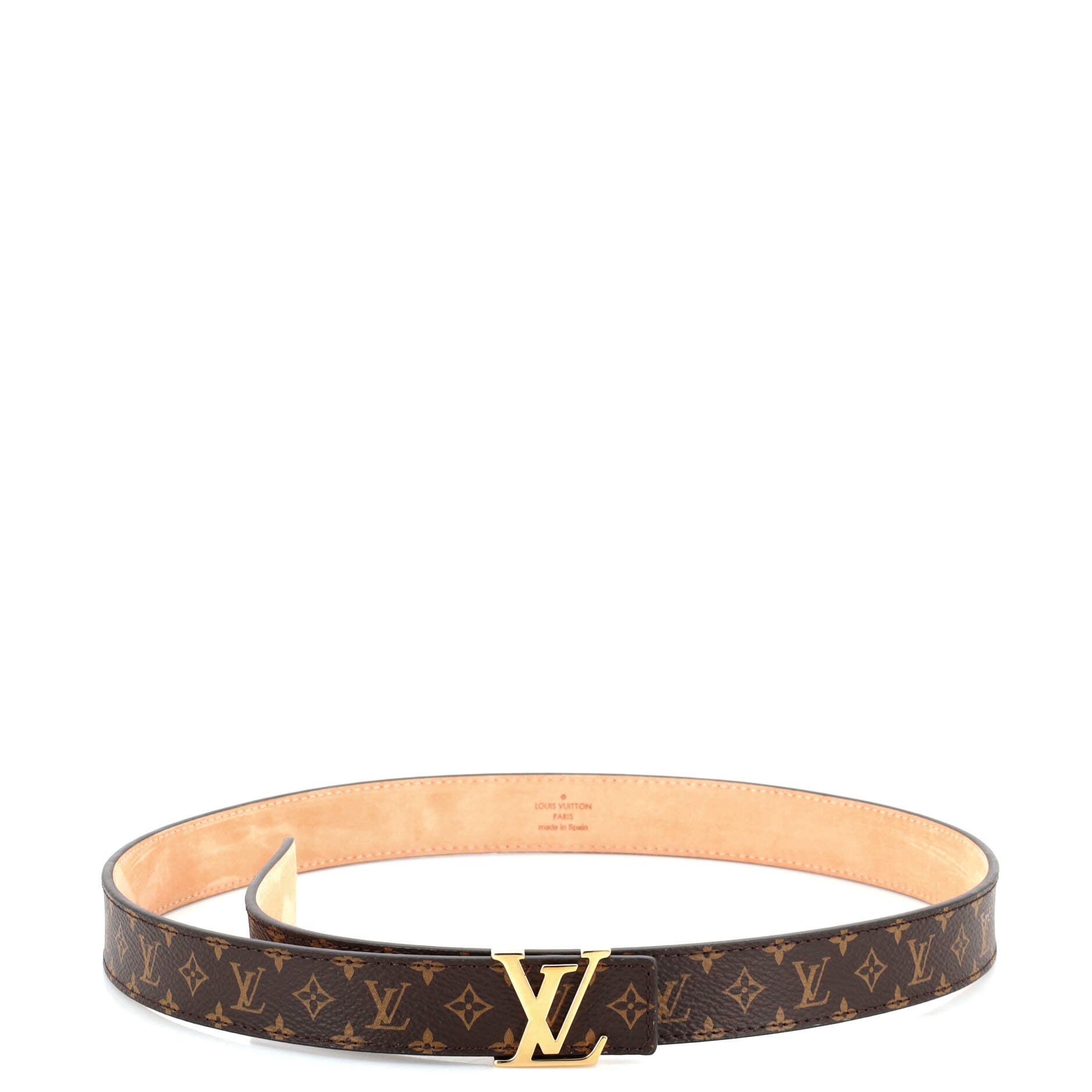 LV Initiales Belt Monogram Canvas Thin 80