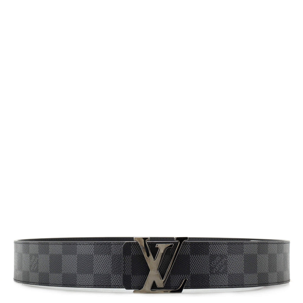 LV Initiales Reversible Belt Damier Graphite and Damier Infini Leather Wide 105