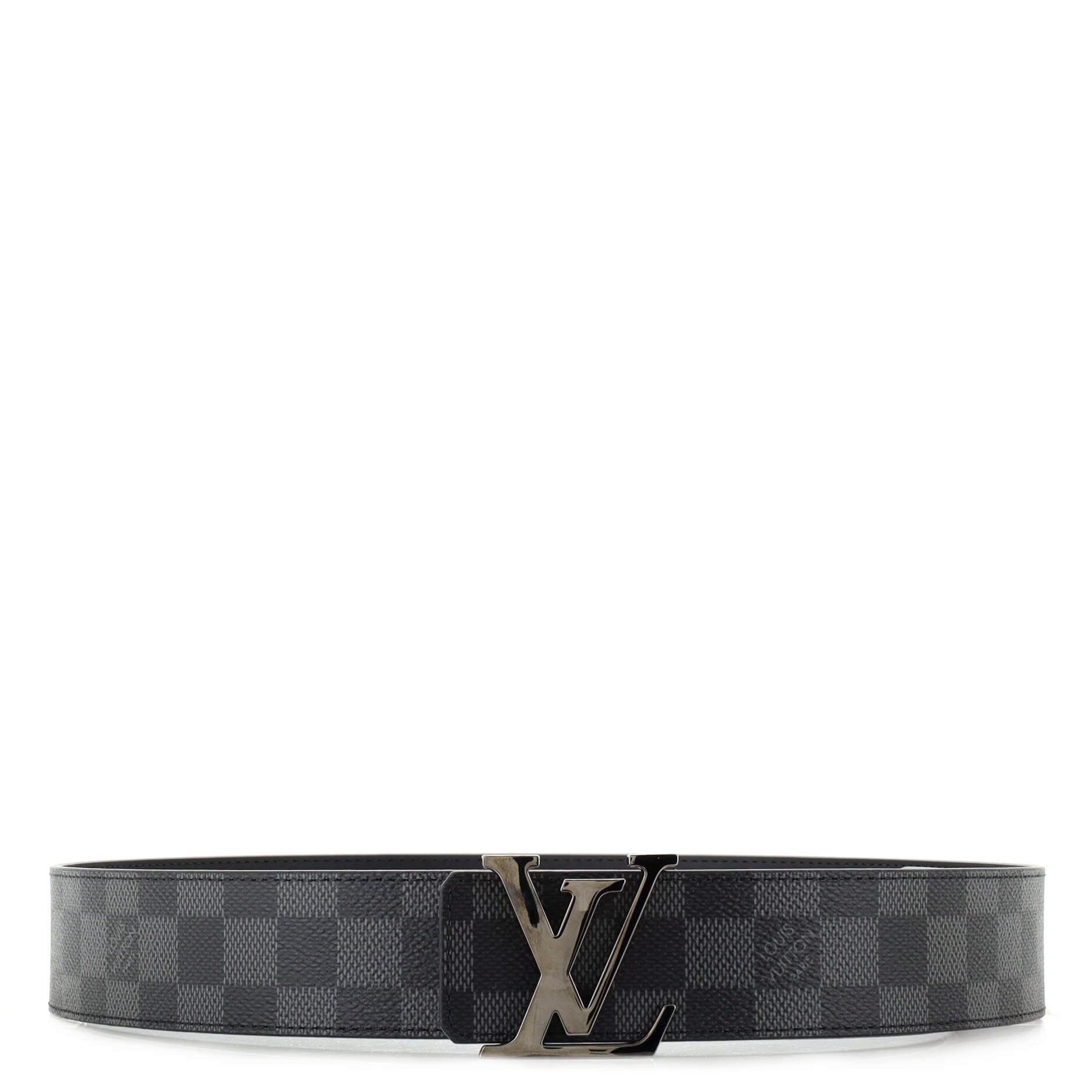 LV Initiales Reversible Belt Damier Graphite and Damier Infini Leather Wide 105