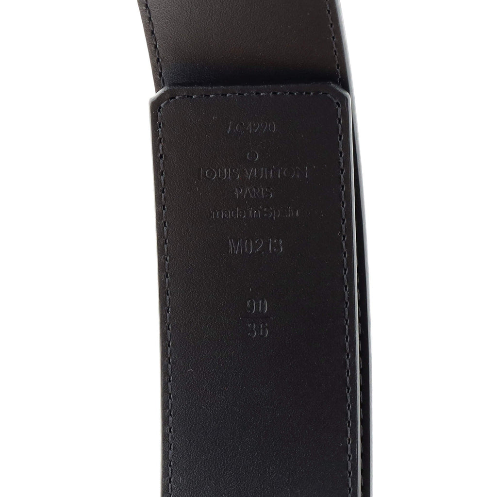 LV Initiales Reversible Belt Damier Graphite and Damier Infini Leather Wide 105