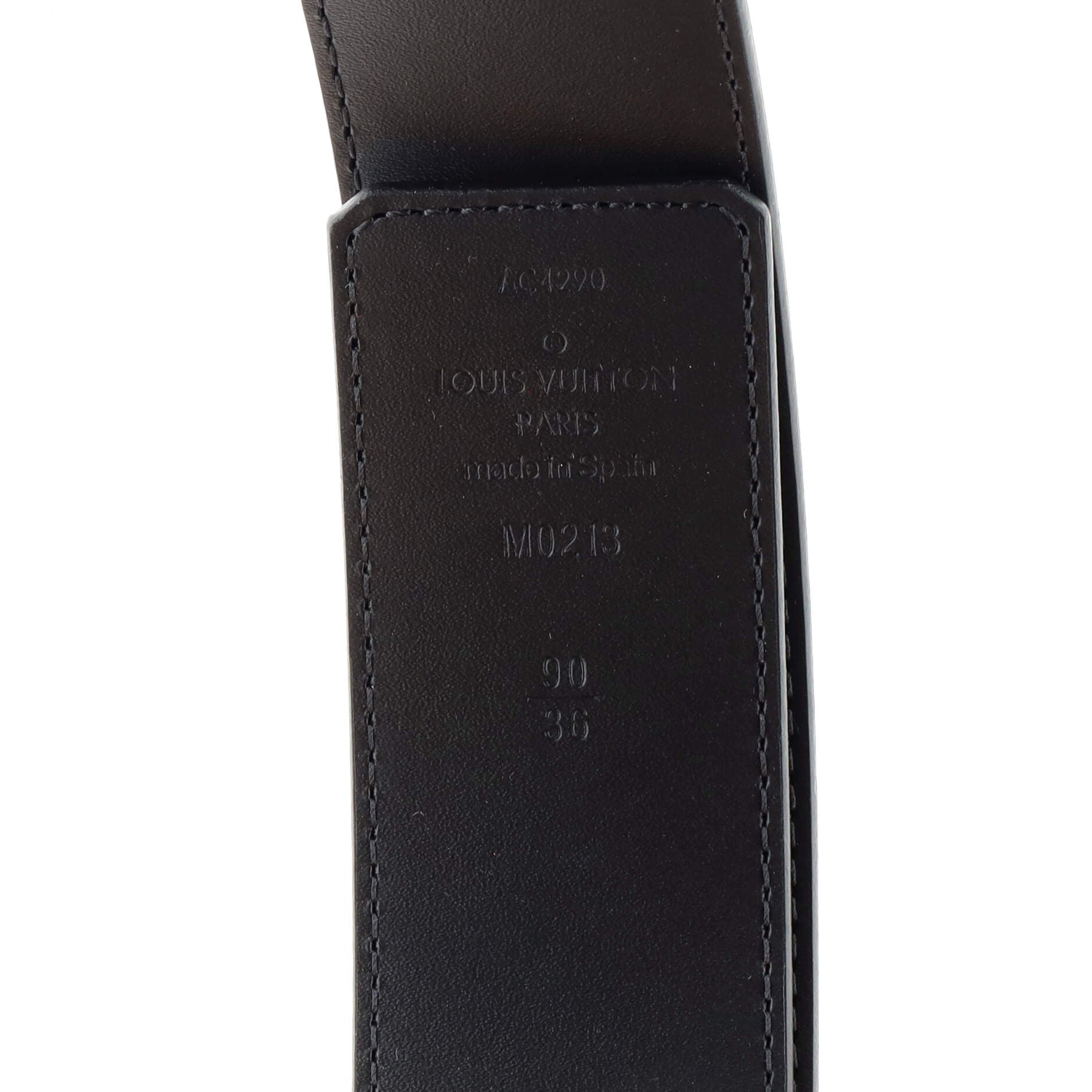 LV Initiales Reversible Belt Damier Graphite and Damier Infini Leather Wide 105