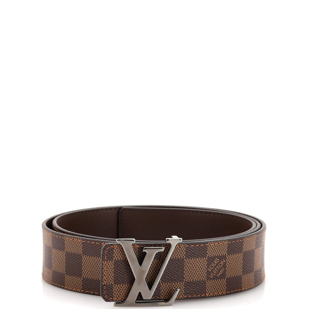 LV Initiales Reversible Belt Damier and Leather Wide 110