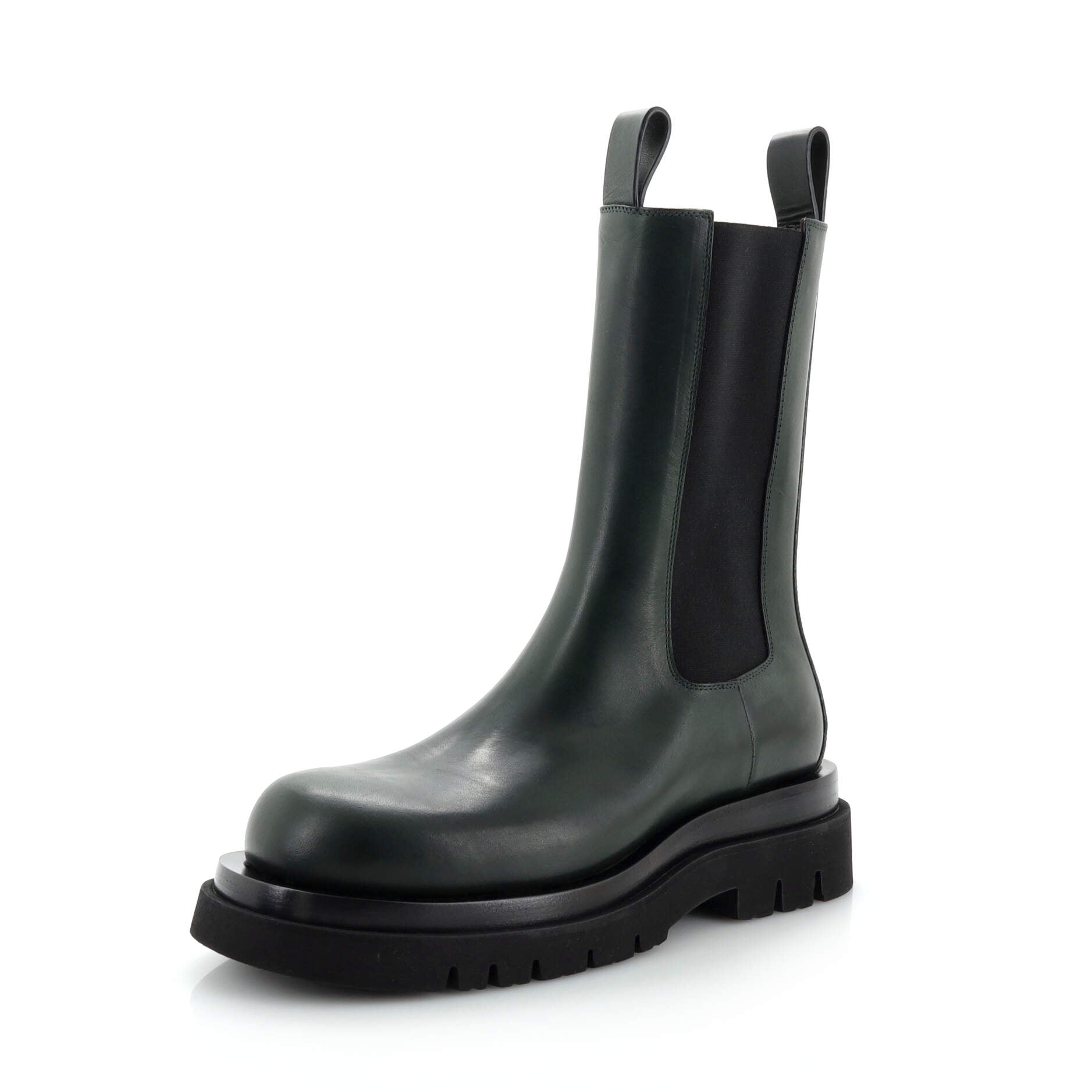 Women's Lug Heeled Chelsea Boots Leather