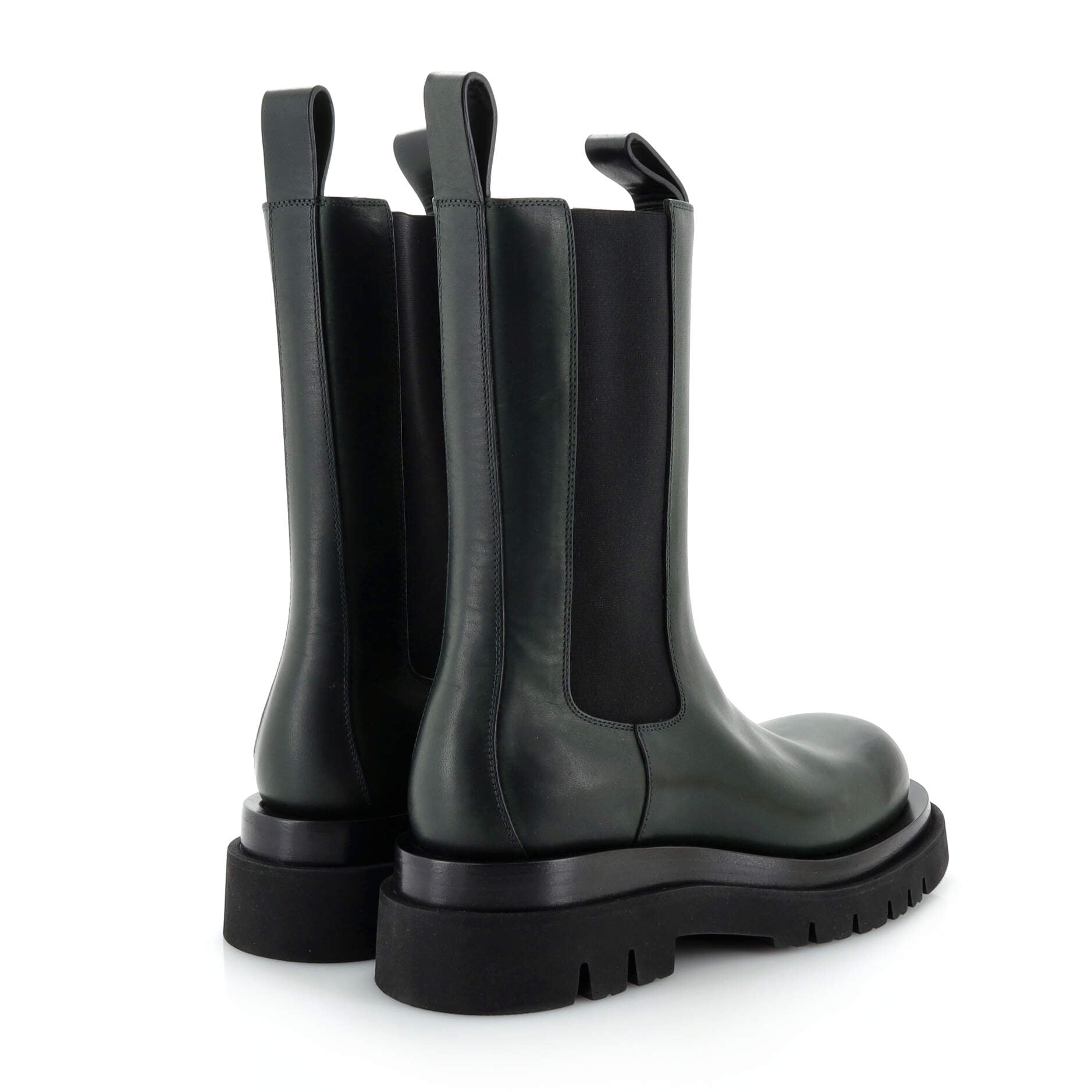 Women's Lug Heeled Chelsea Boots Leather