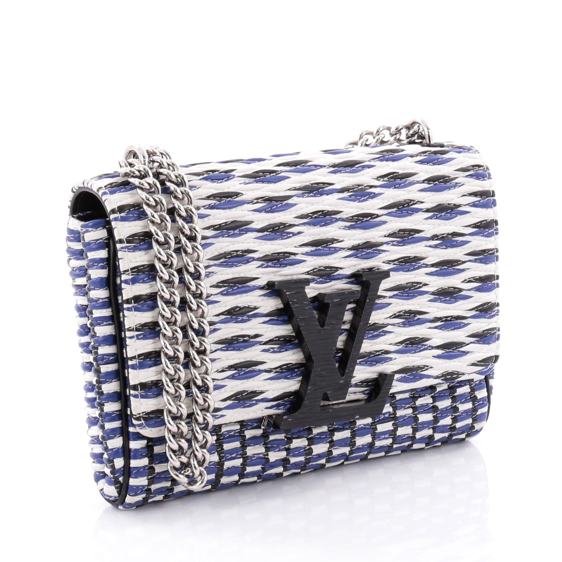 Chain Louise Smoke Clutch Quilted Leather