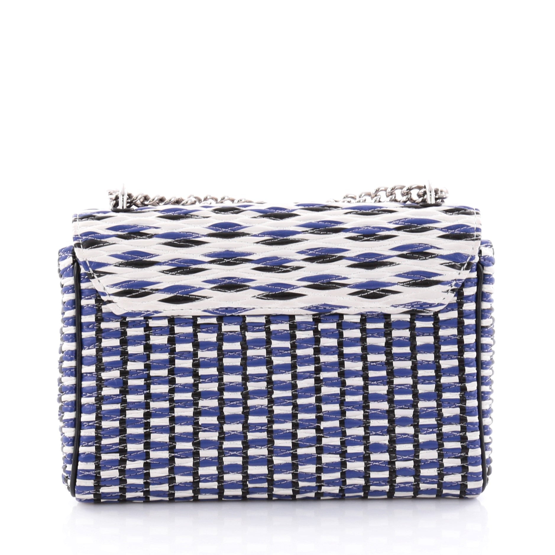 Chain Louise Smoke Clutch Quilted Leather