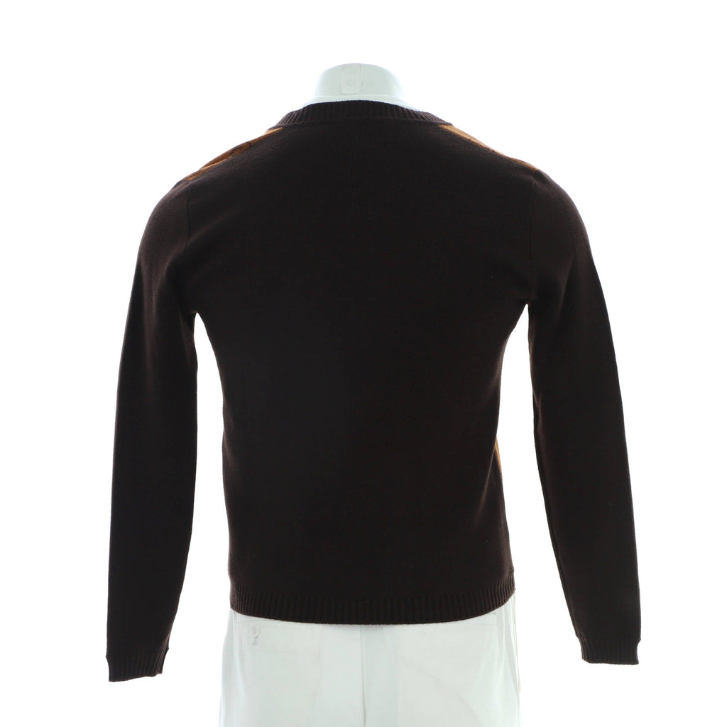 x Dapper Dan Men's GG V-Neck Intarsia Sweater Wool