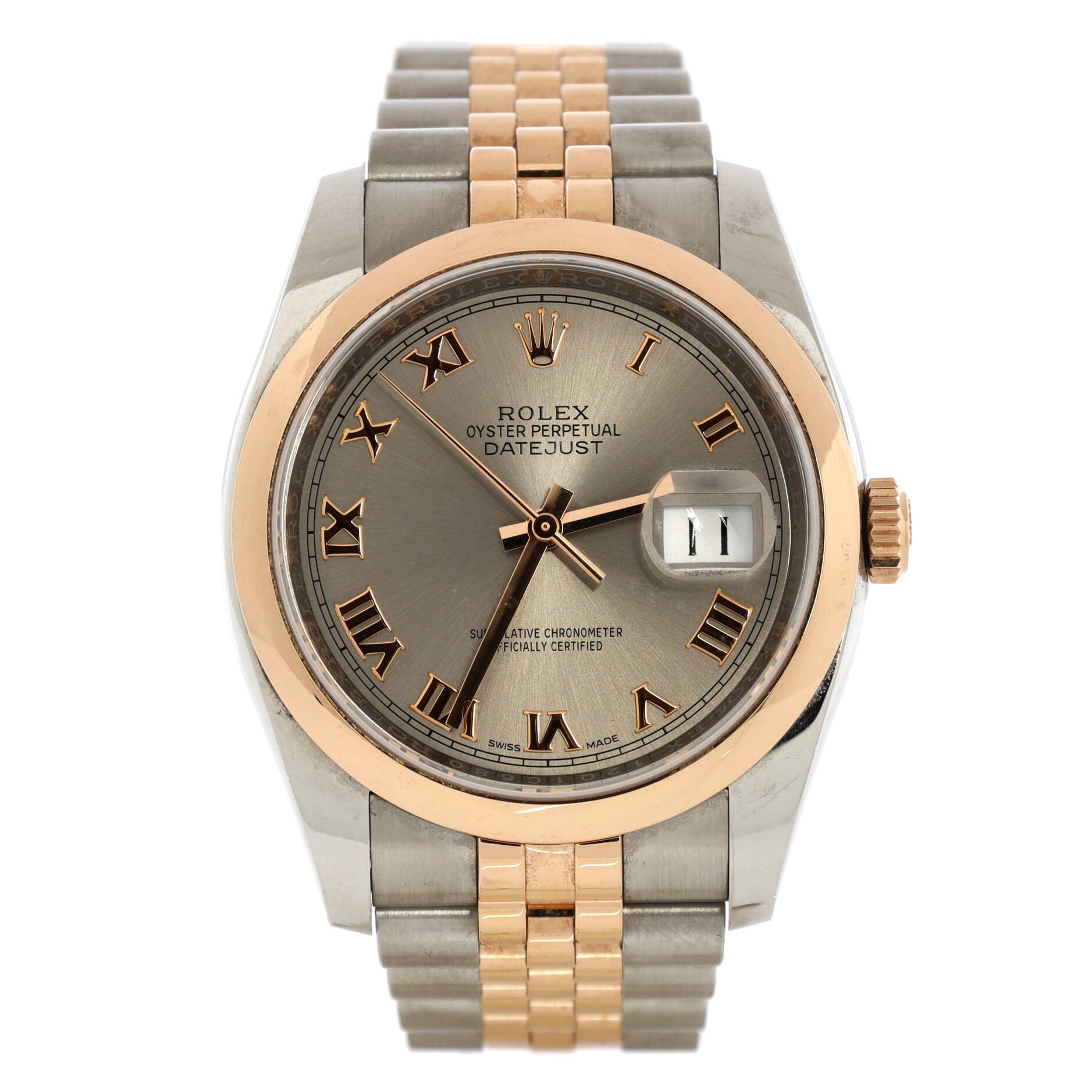 Oyster Perpetual Datejust Automatic Watch Stainless Steel and Rose Gold 36