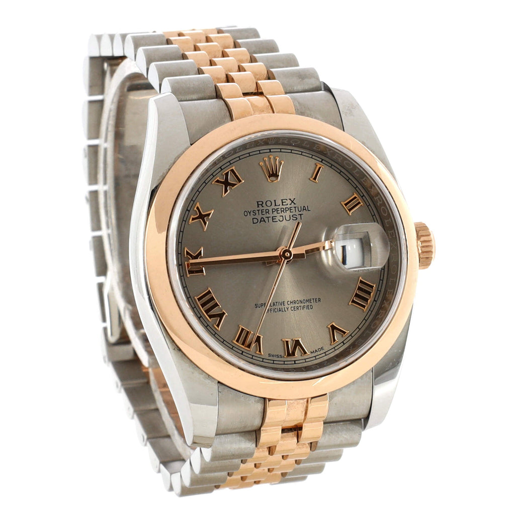 Oyster Perpetual Datejust Automatic Watch Stainless Steel and Rose Gold 36