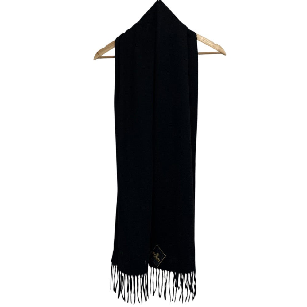 Fendi 100% Cashmere Fur Corsage Scarf