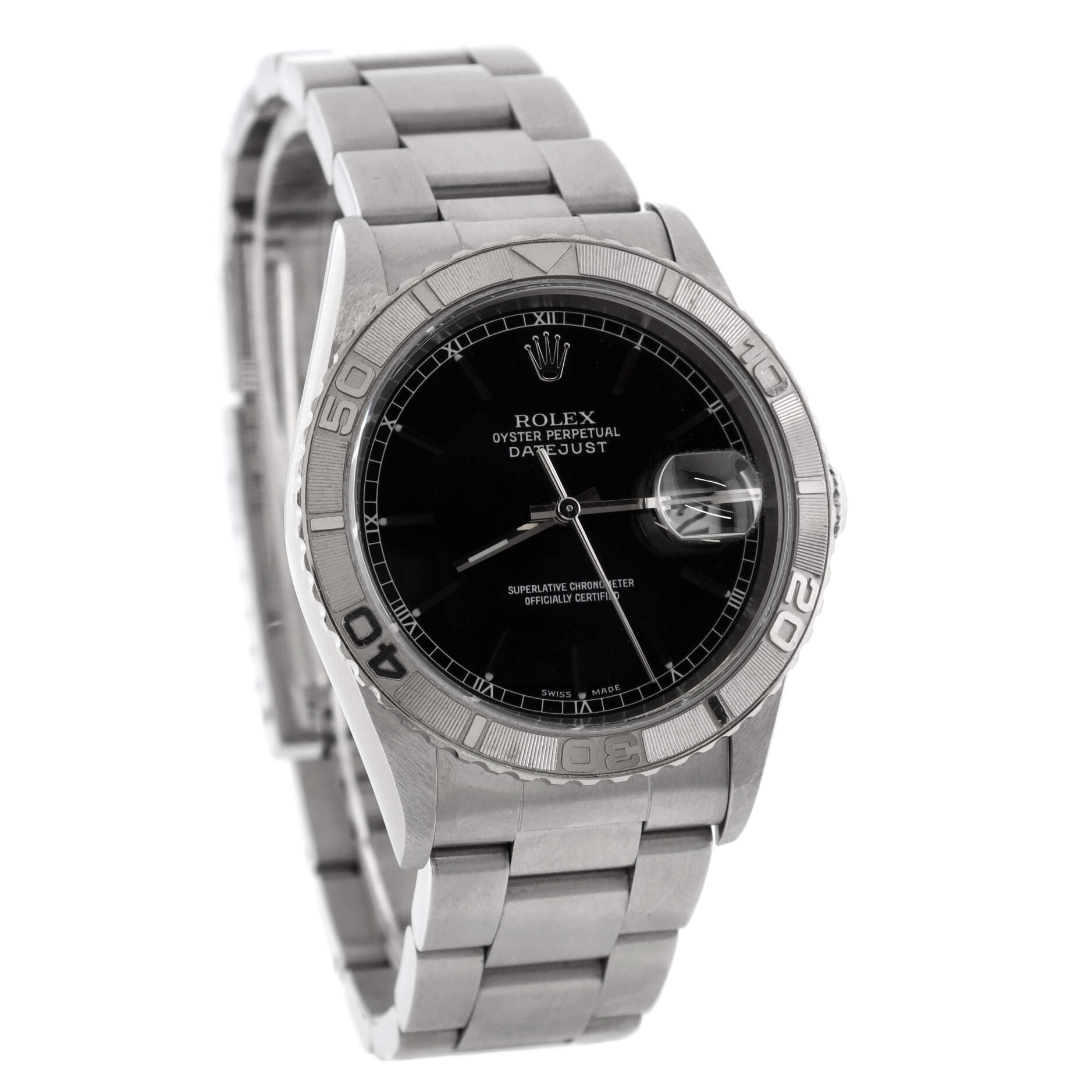 Oyster Perpetual Datejust Turn-O-Graph Automatic Watch Stainless Steel and White Gold 36