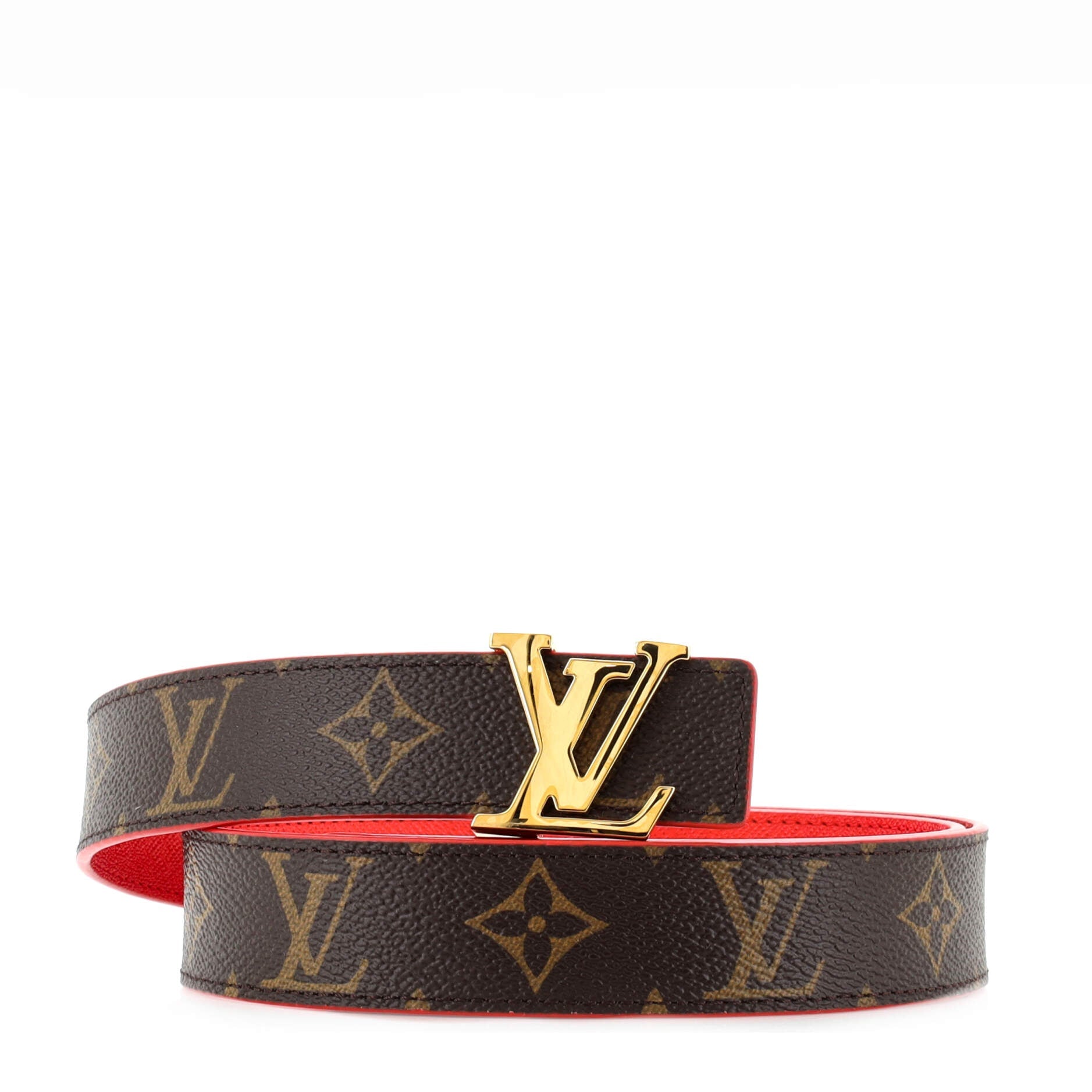 LV Initiales Reversible Belt Monogram Canvas and Leather Thin