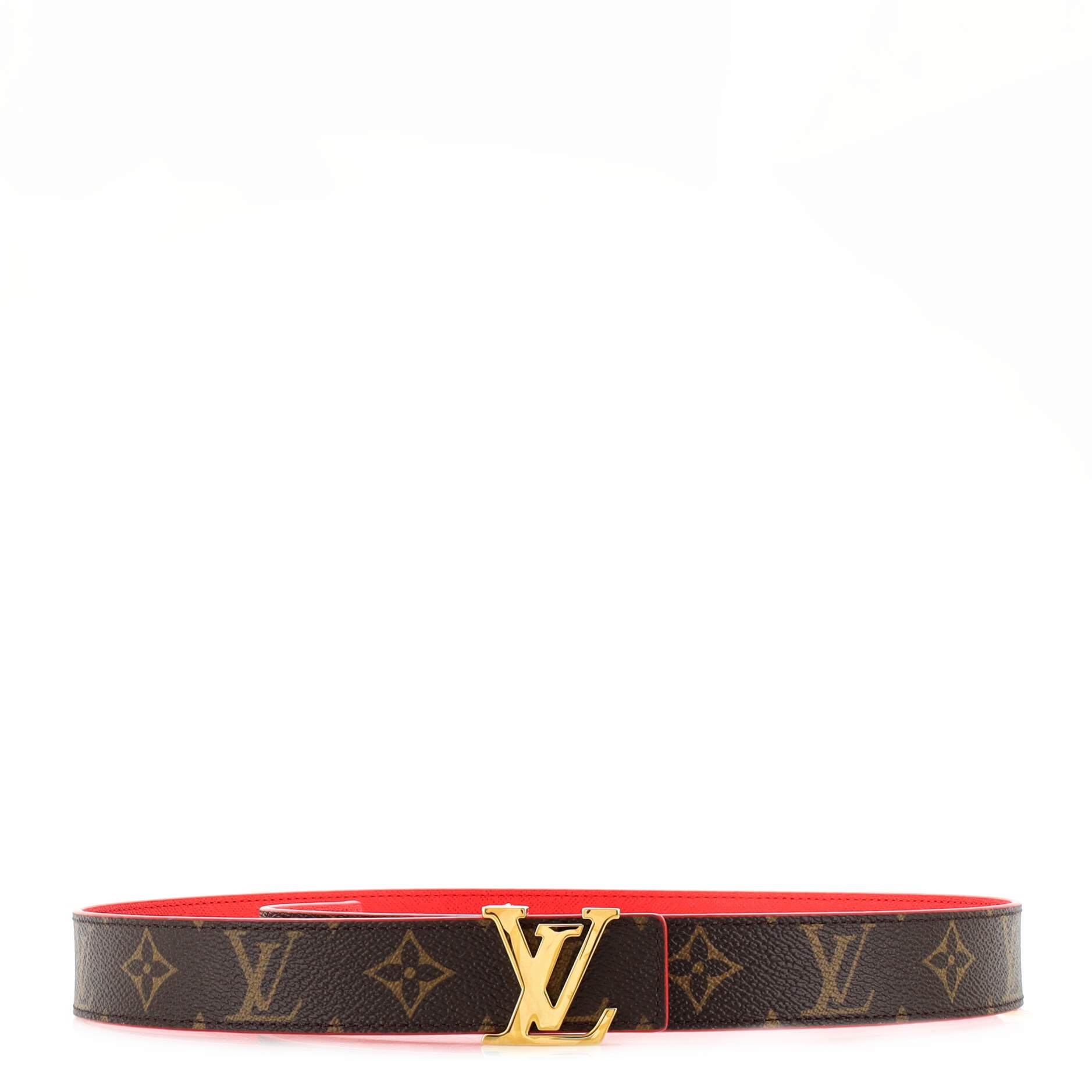 LV Initiales Reversible Belt Monogram Canvas and Leather Thin