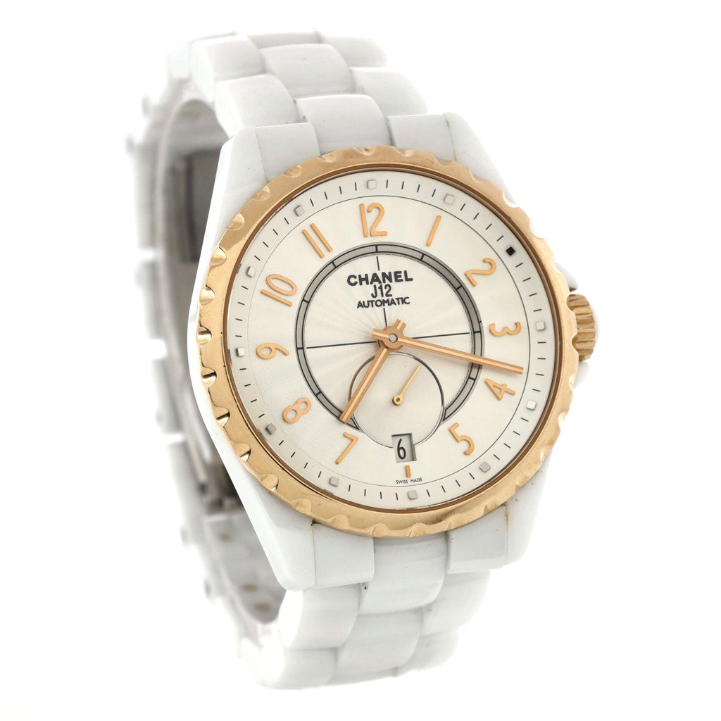 J12-365 Automatic Watch Ceramic with Beige Gold Bezel 36