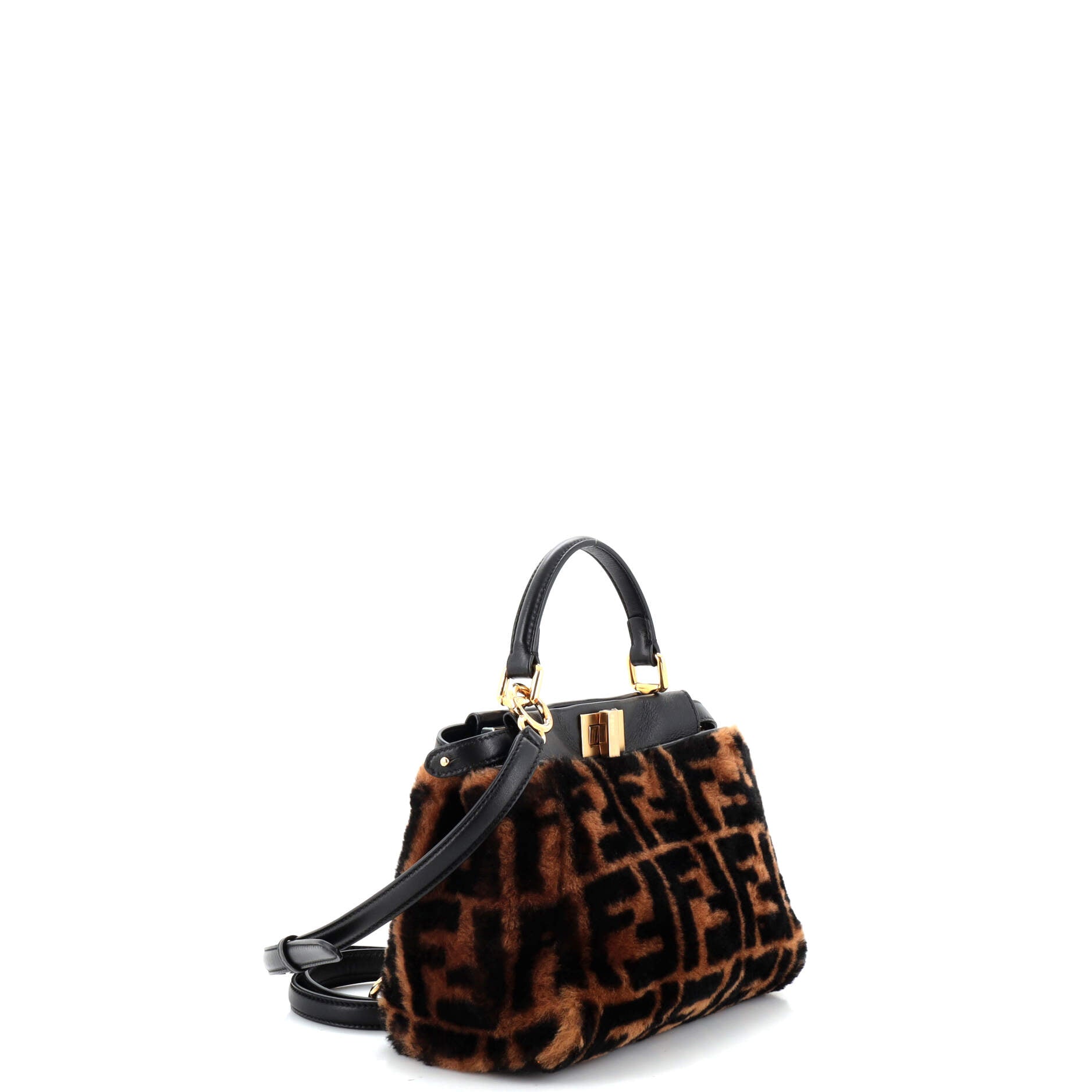 Peekaboo Bag Zucca Shearling Mini