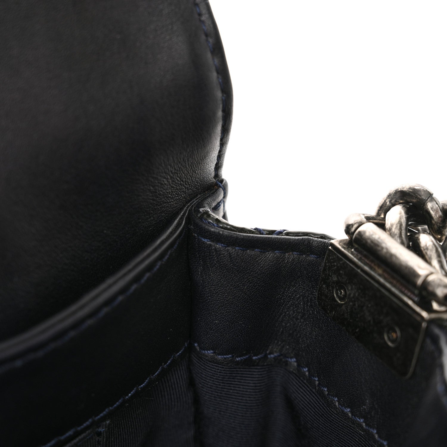 Patent Medium Boy Reverso Flap Black
