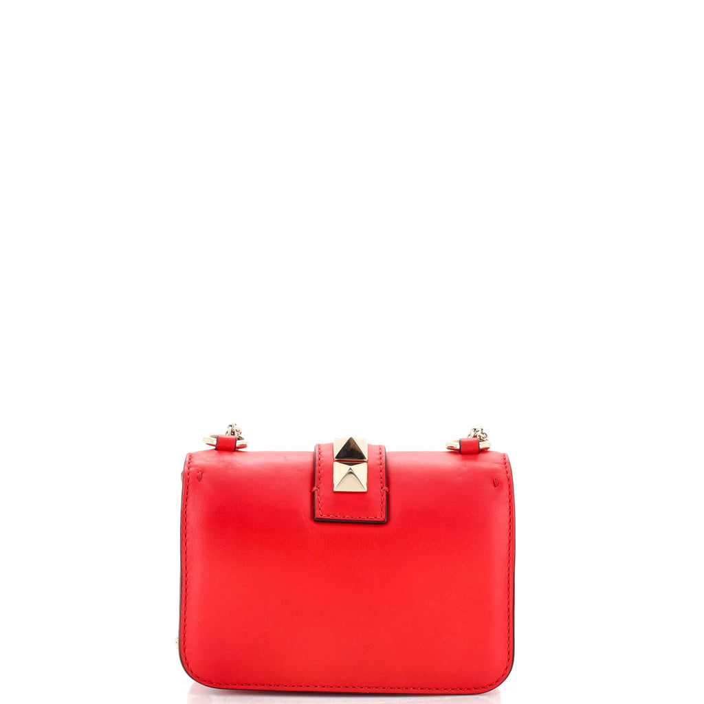 Glam Lock Shoulder Bag Leather Mini