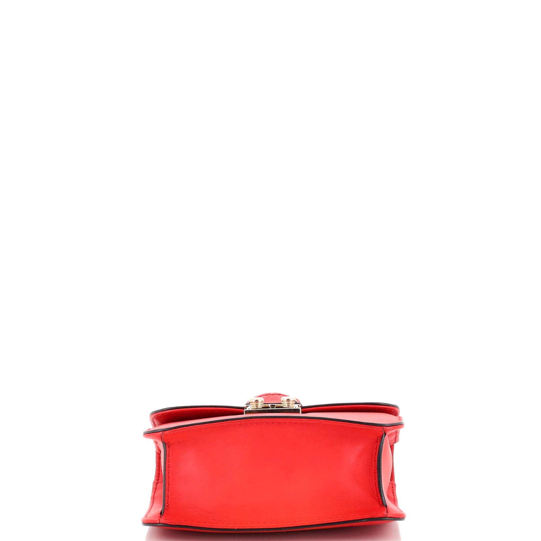 Glam Lock Shoulder Bag Leather Mini
