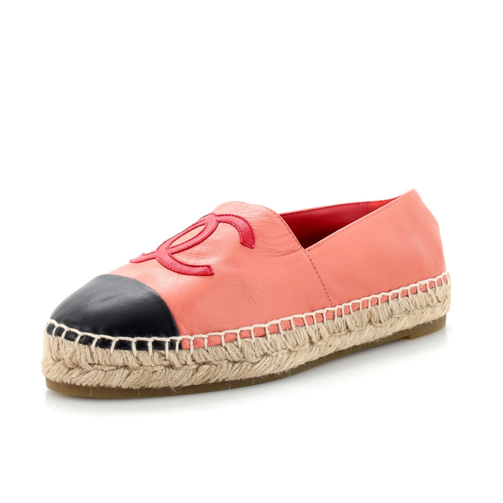 Women's CC Cap Toe Espadrilles Leather