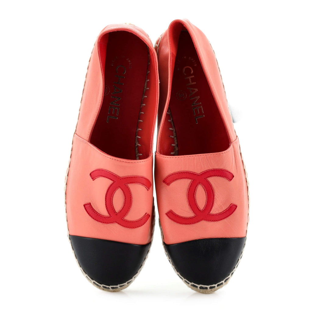Women's CC Cap Toe Espadrilles Leather