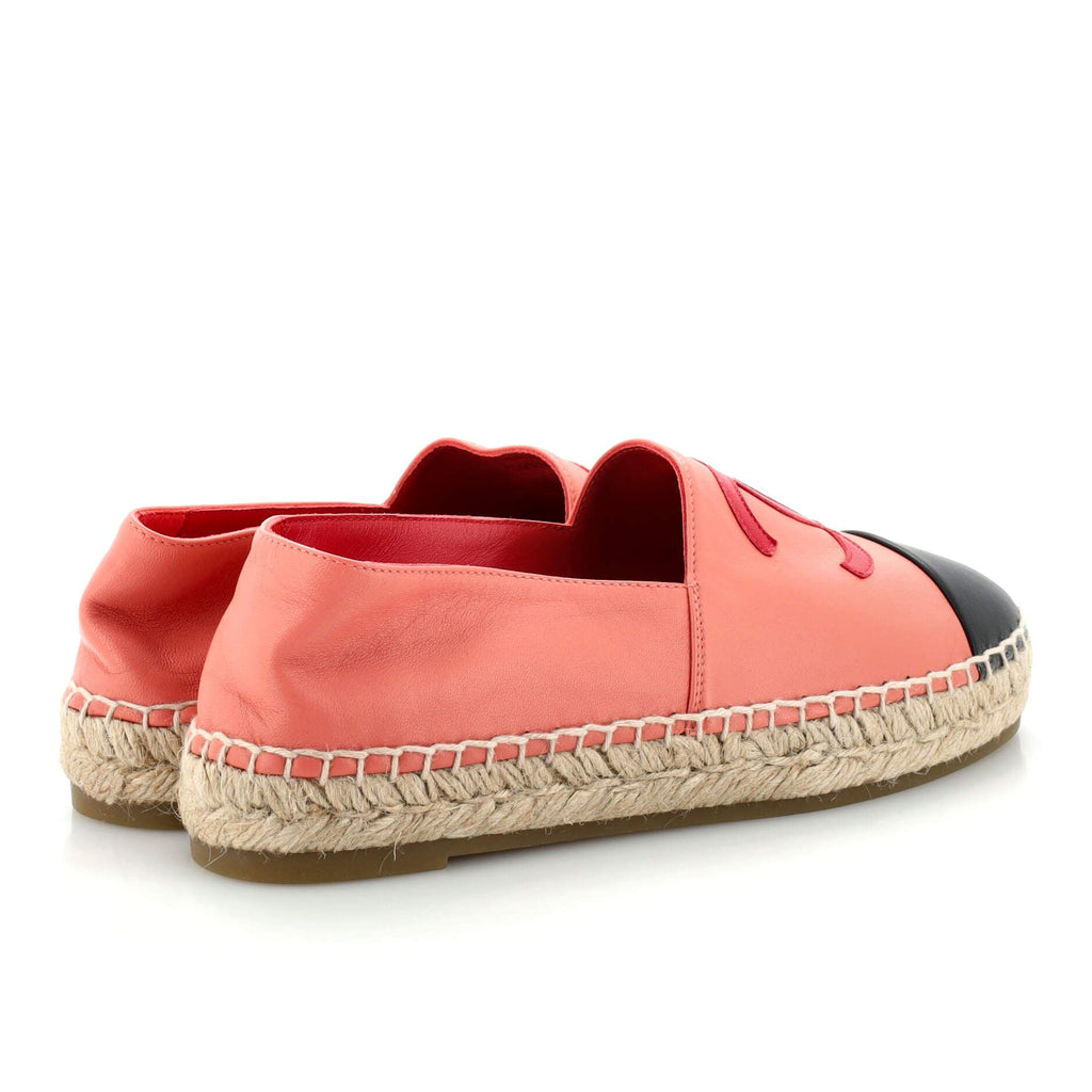 Women's CC Cap Toe Espadrilles Leather