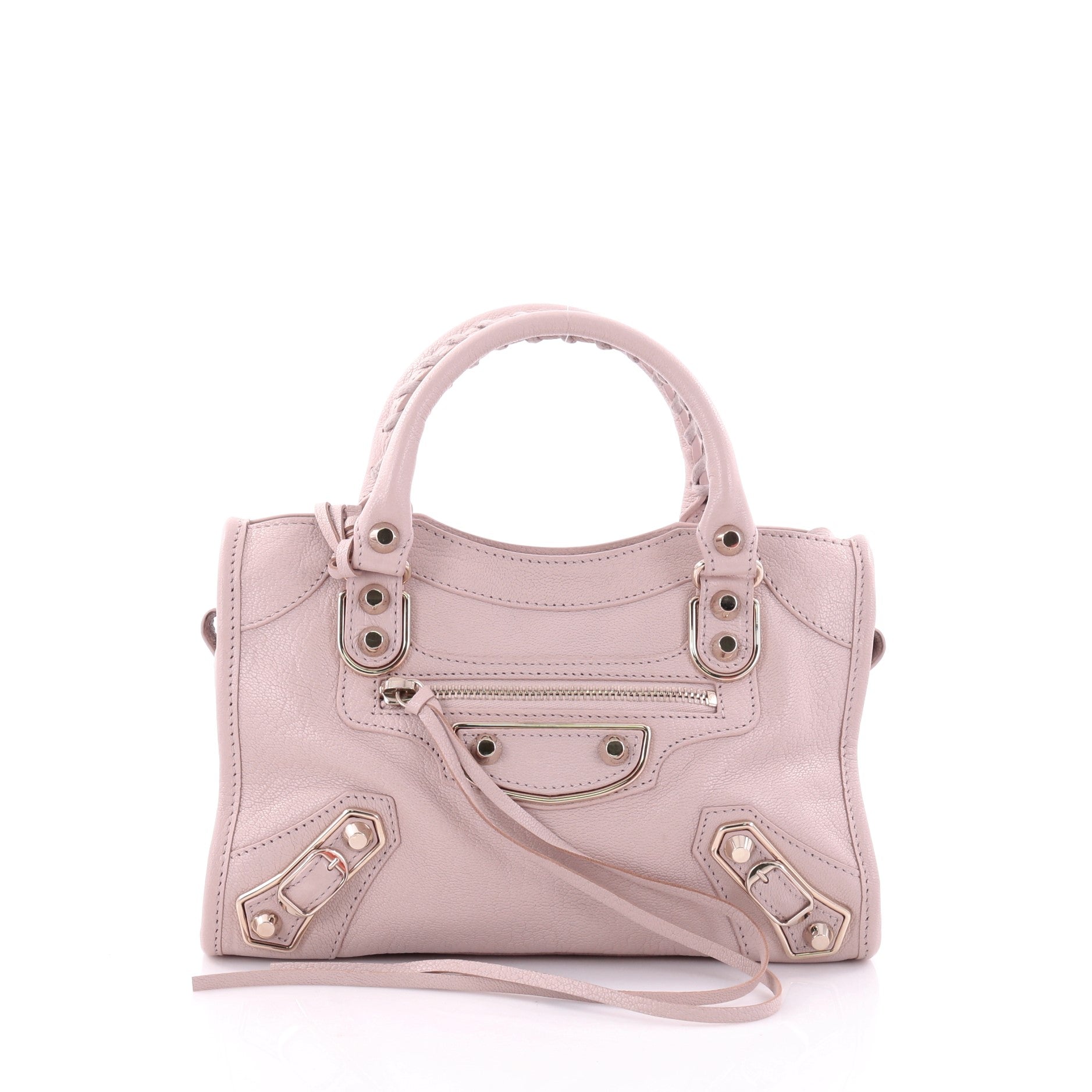 City Classic Metallic Edge Handbag Leather Mini