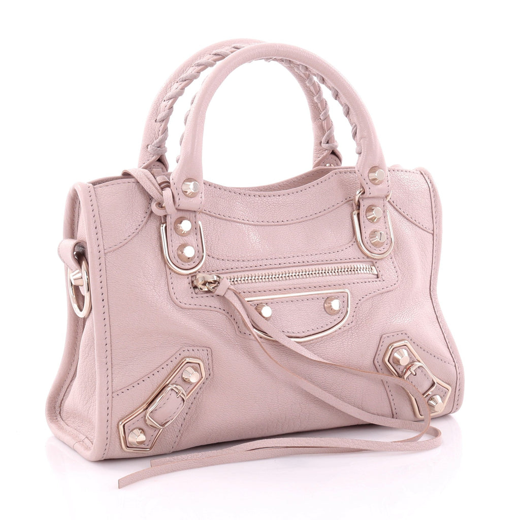 City Classic Metallic Edge Handbag Leather Mini