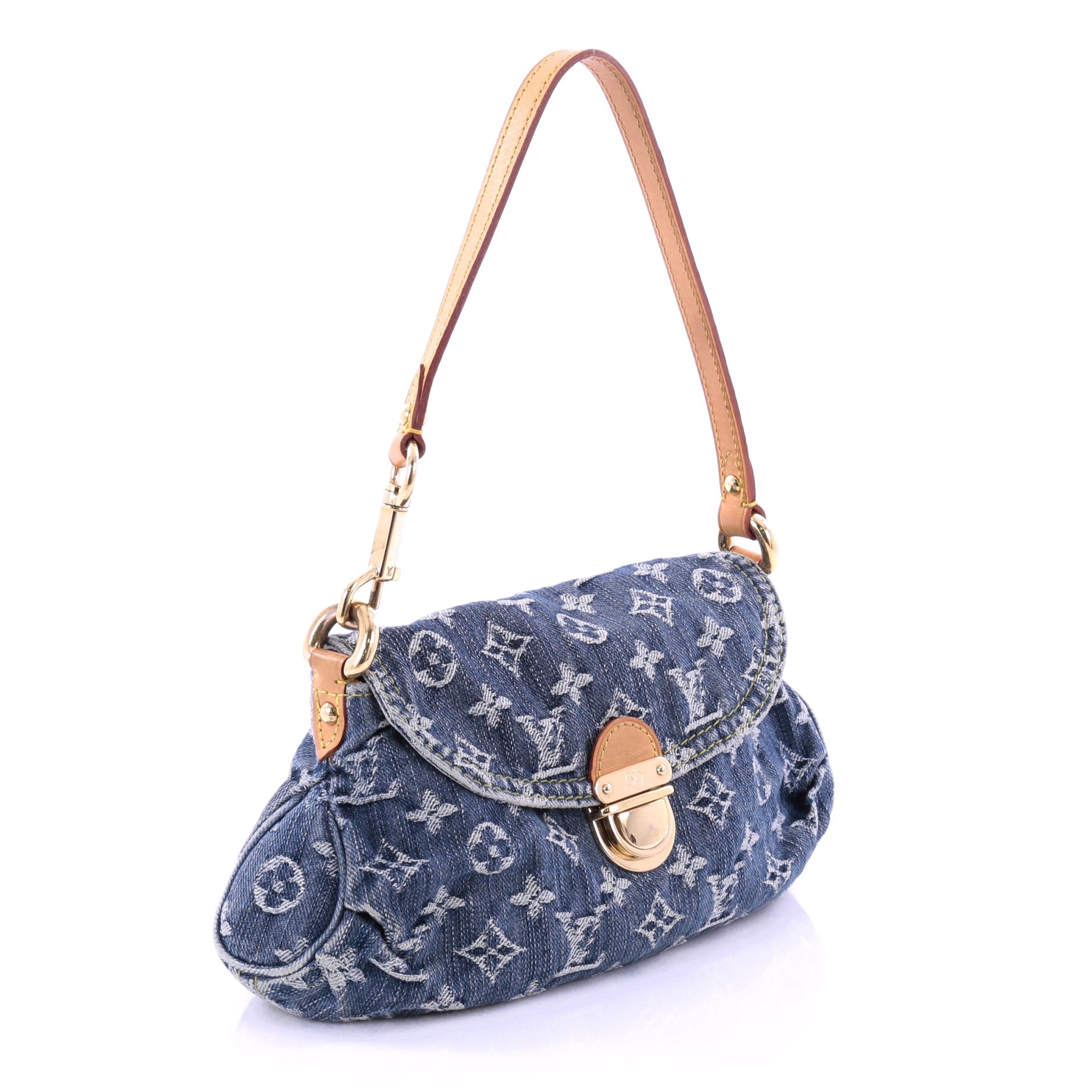 Pleaty Handbag Denim Mini