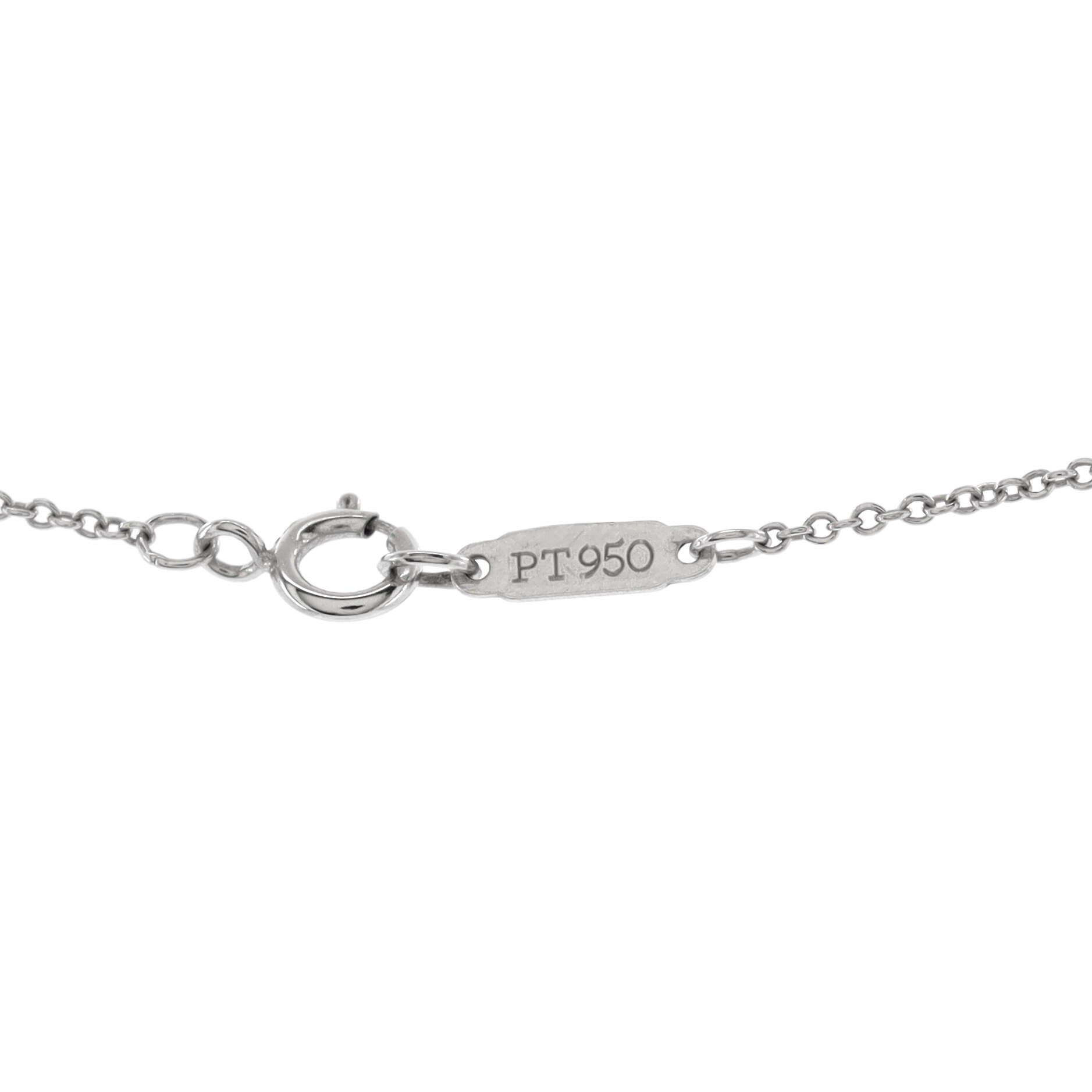 East-West Pendant Necklace Platinum with Diamonds 0.37CT
