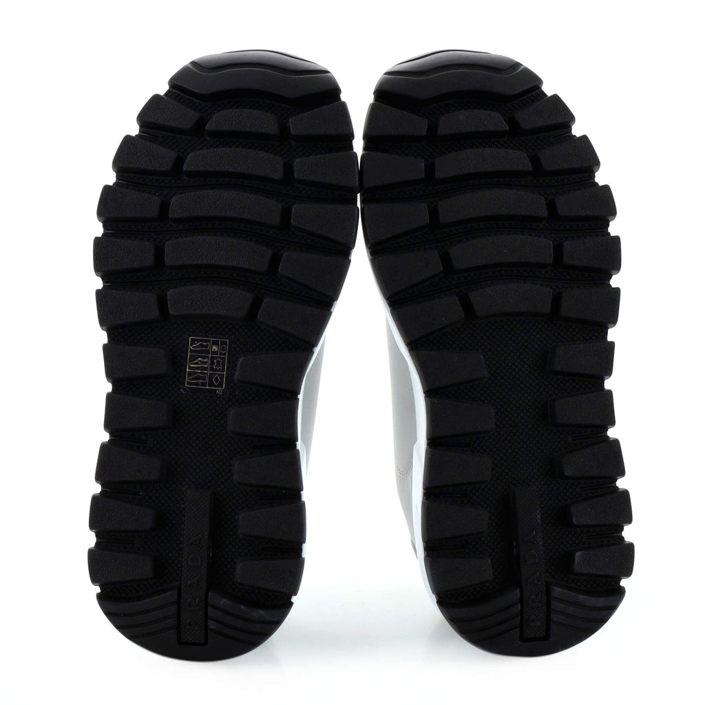 Women's Triangle Logo Sneakers Fabric and Leather