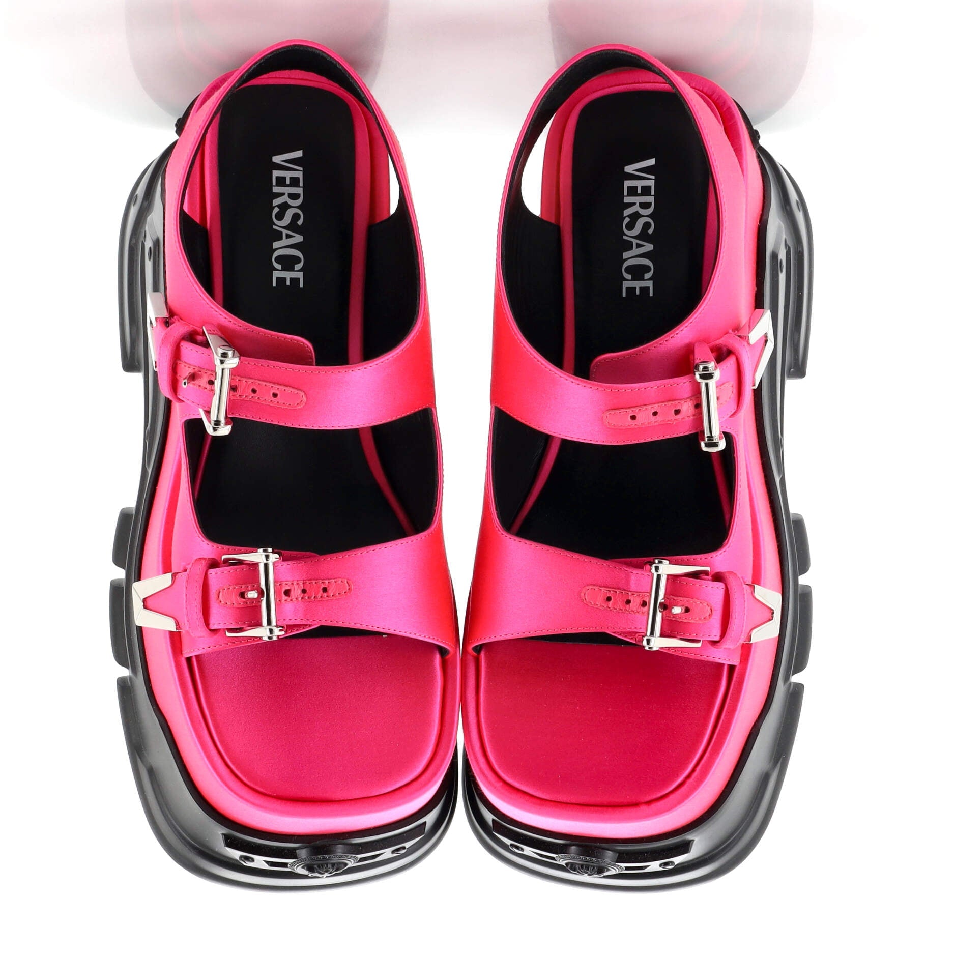Women's Medusa Anthem Platform Sandals Satin
