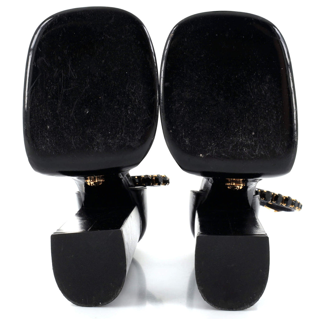 Women's Medusa Aevitas Platform Pumps Leather with Crystals