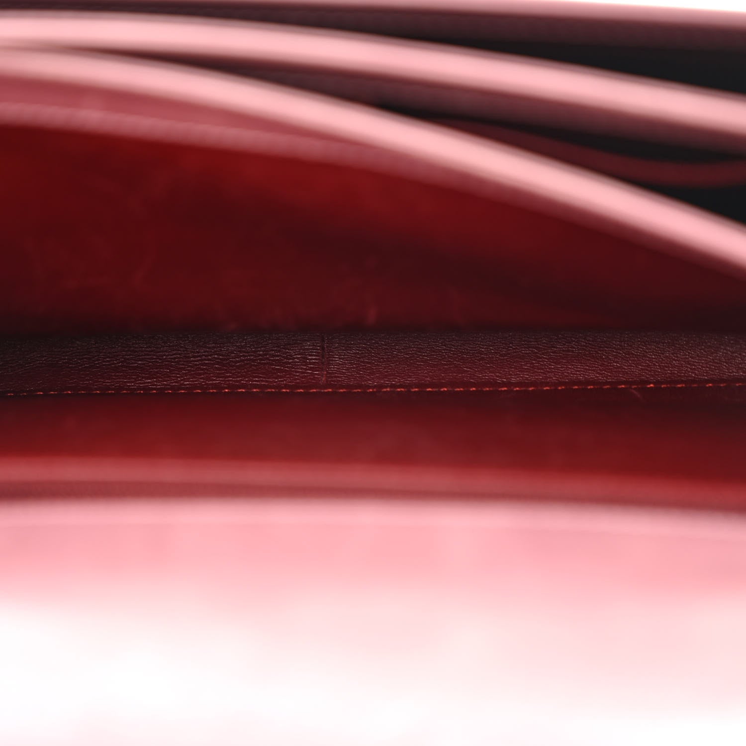 Calfskin Quilted Straight Lined Flap Purple