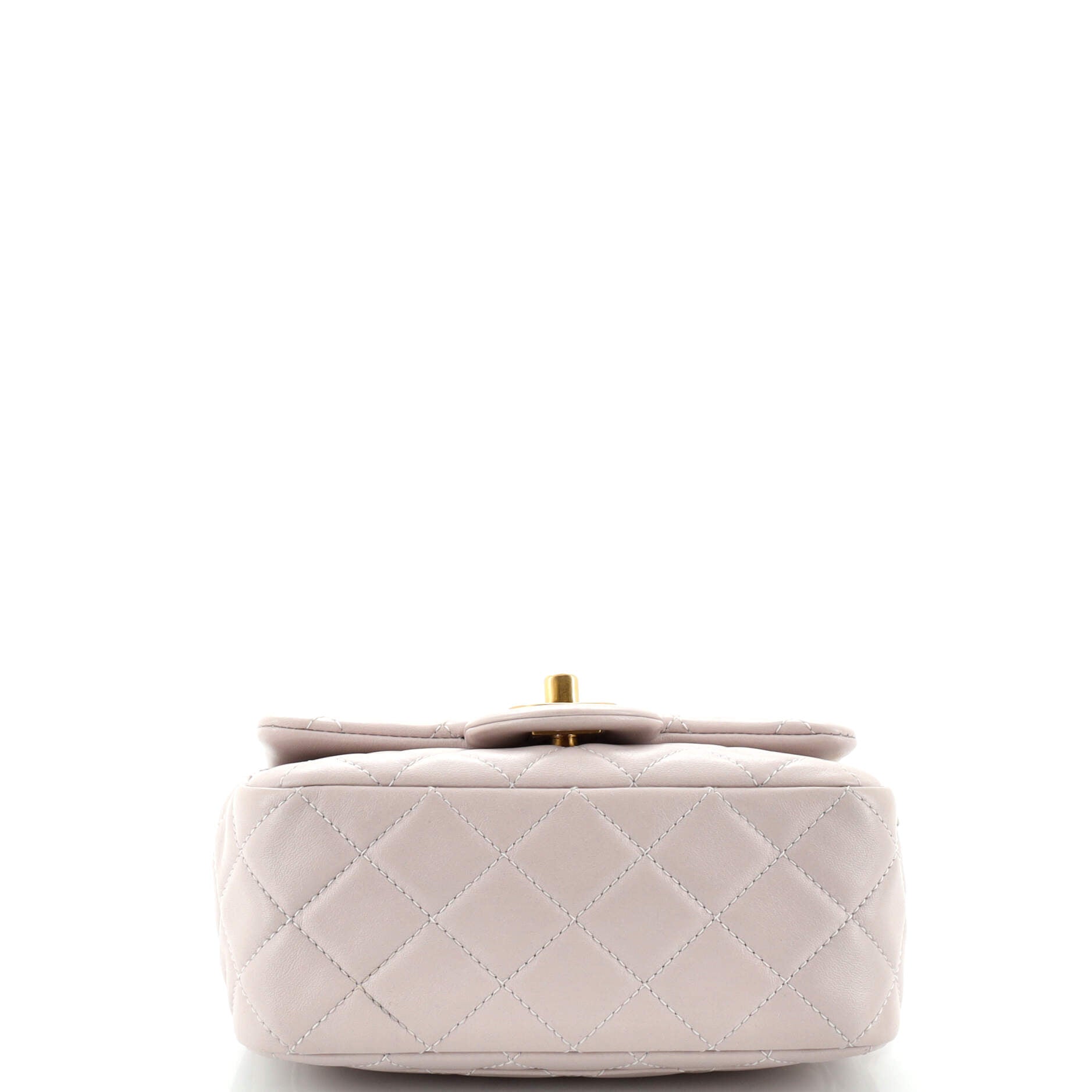Pearl Crush Square Flap Bag Quilted Lambskin Mini