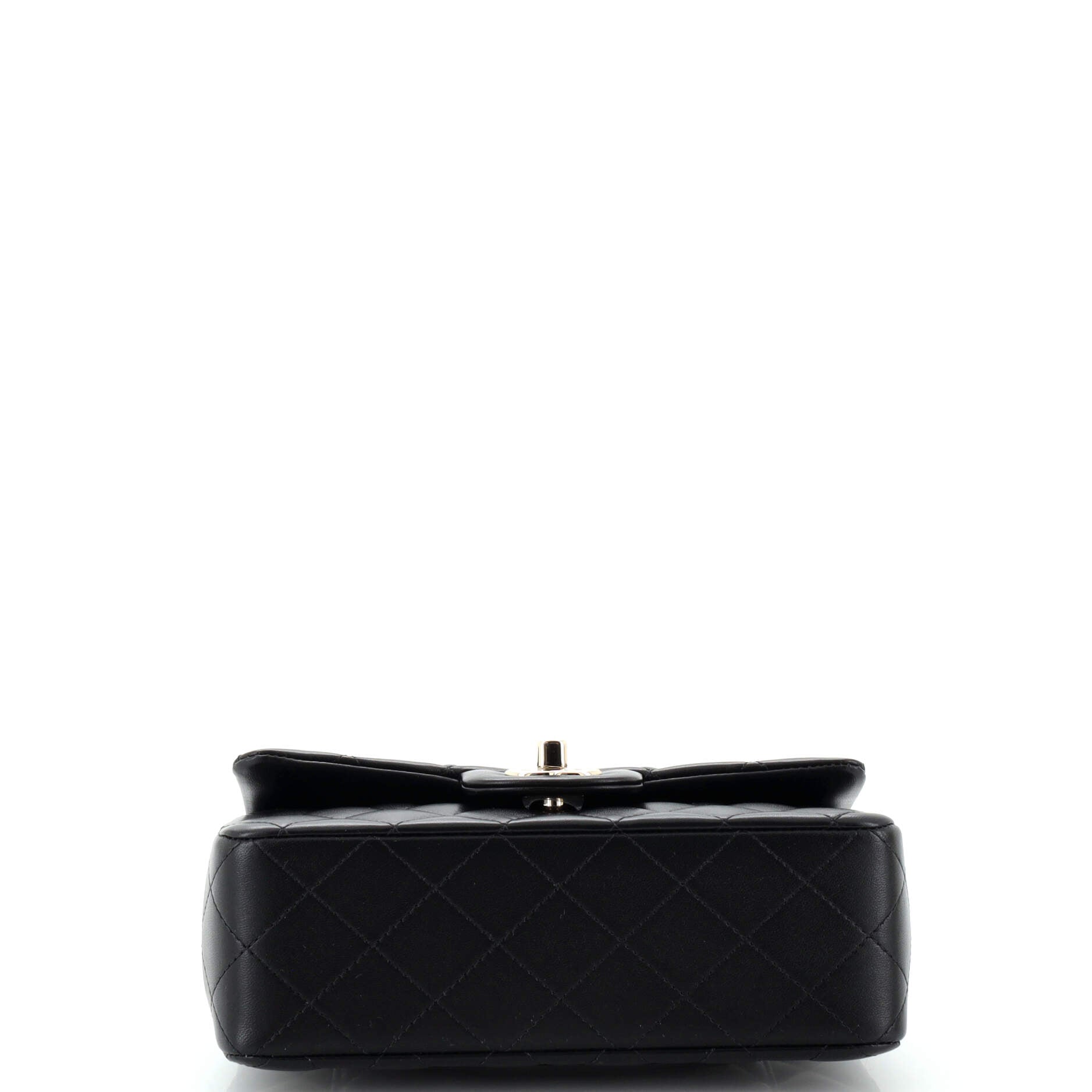 Classic Single Flap Top Handle Bag Quilted Lambskin Mini