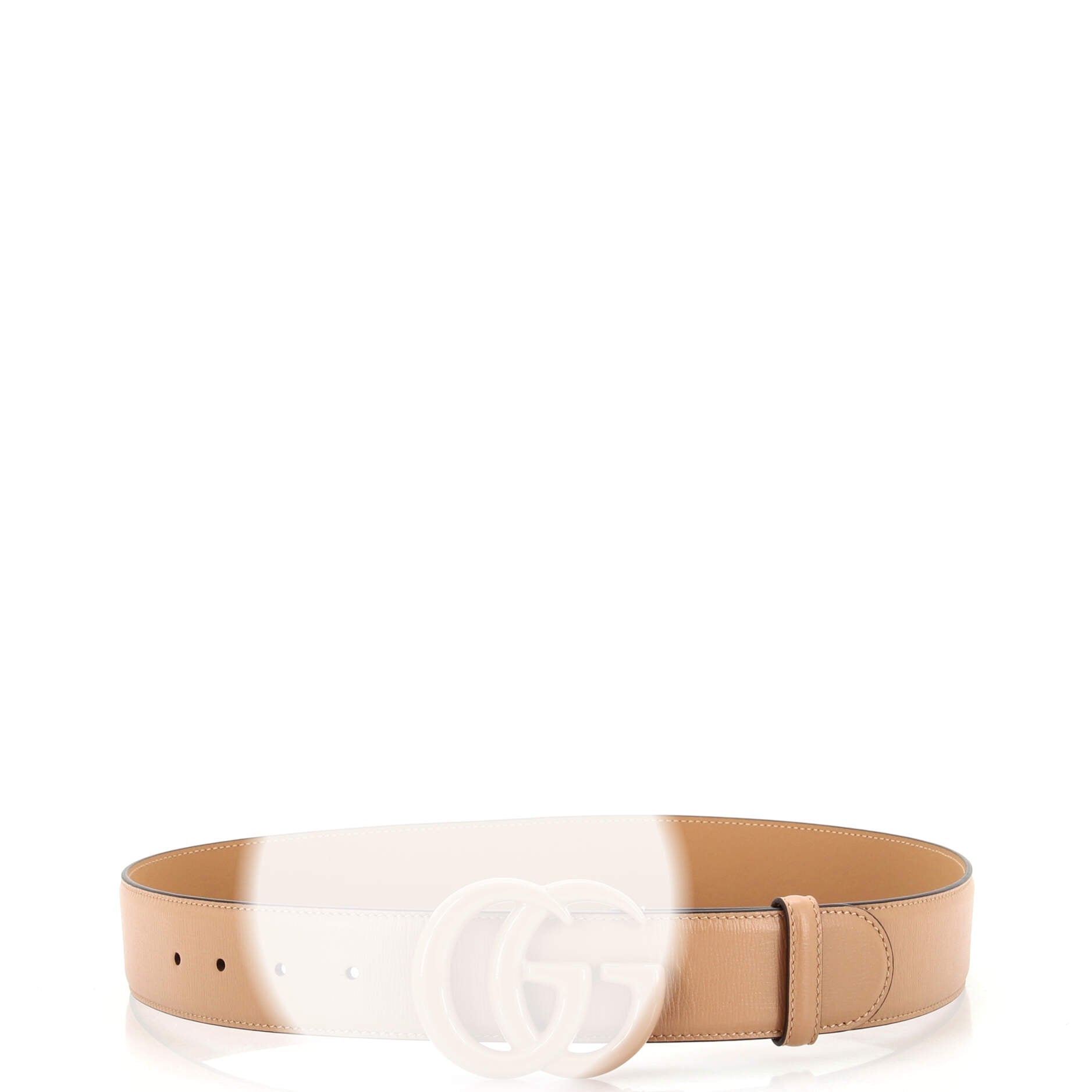GG Marmont Monochrome Belt Leather with Enamel Wide