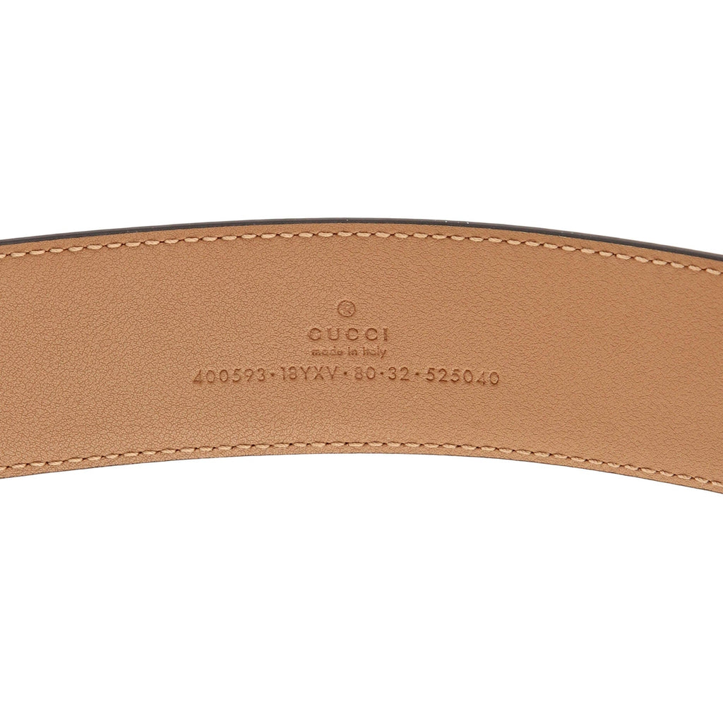 GG Marmont Monochrome Belt Leather with Enamel Wide