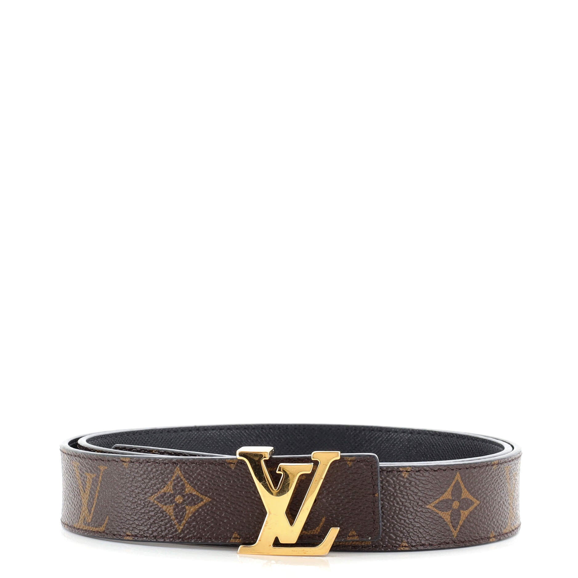 LV Initiales Reversible Belt Monogram Canvas and Leather Medium 90