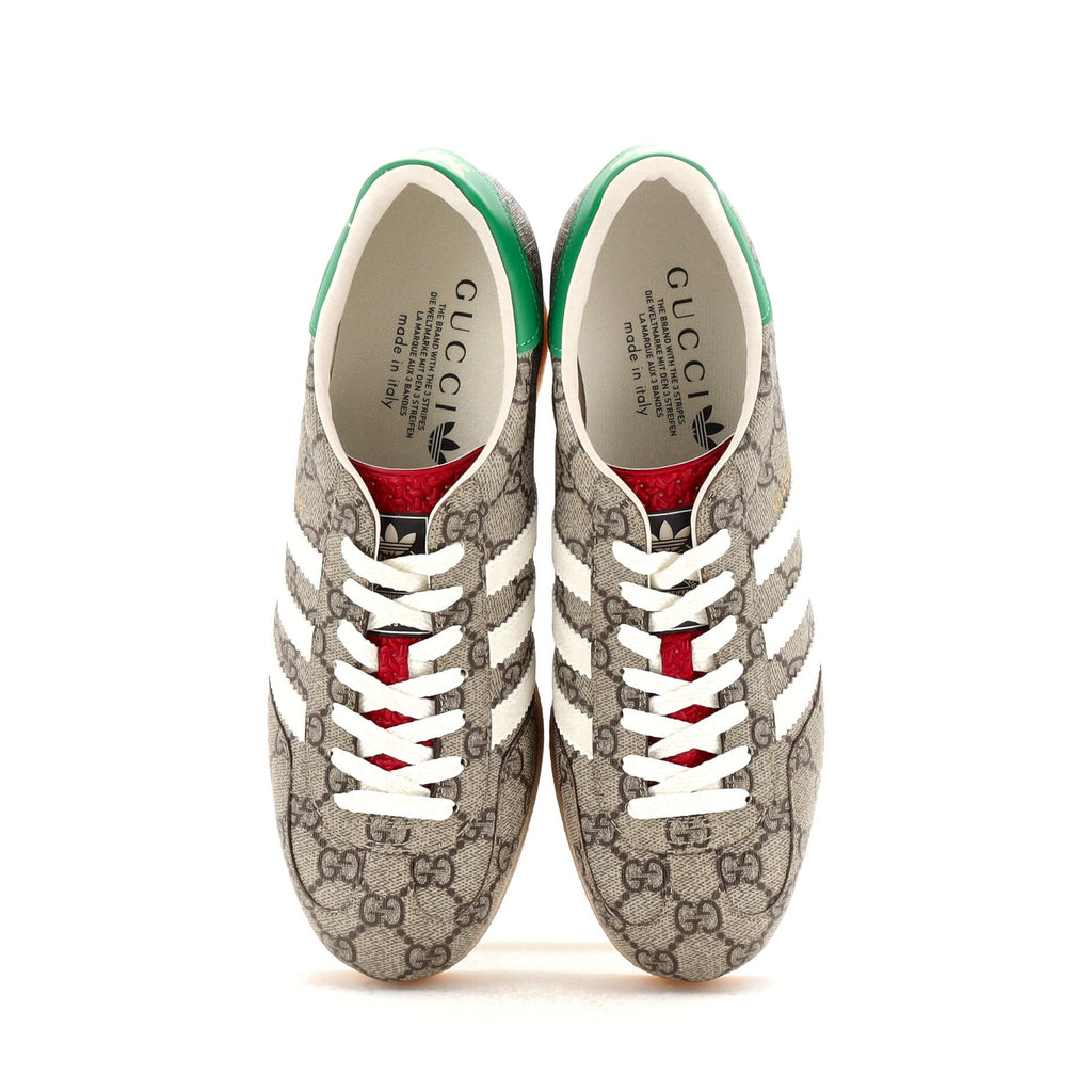 x Adidas Women's Gazelle Wedge Sneakers GG Coated Canvas with Rubber