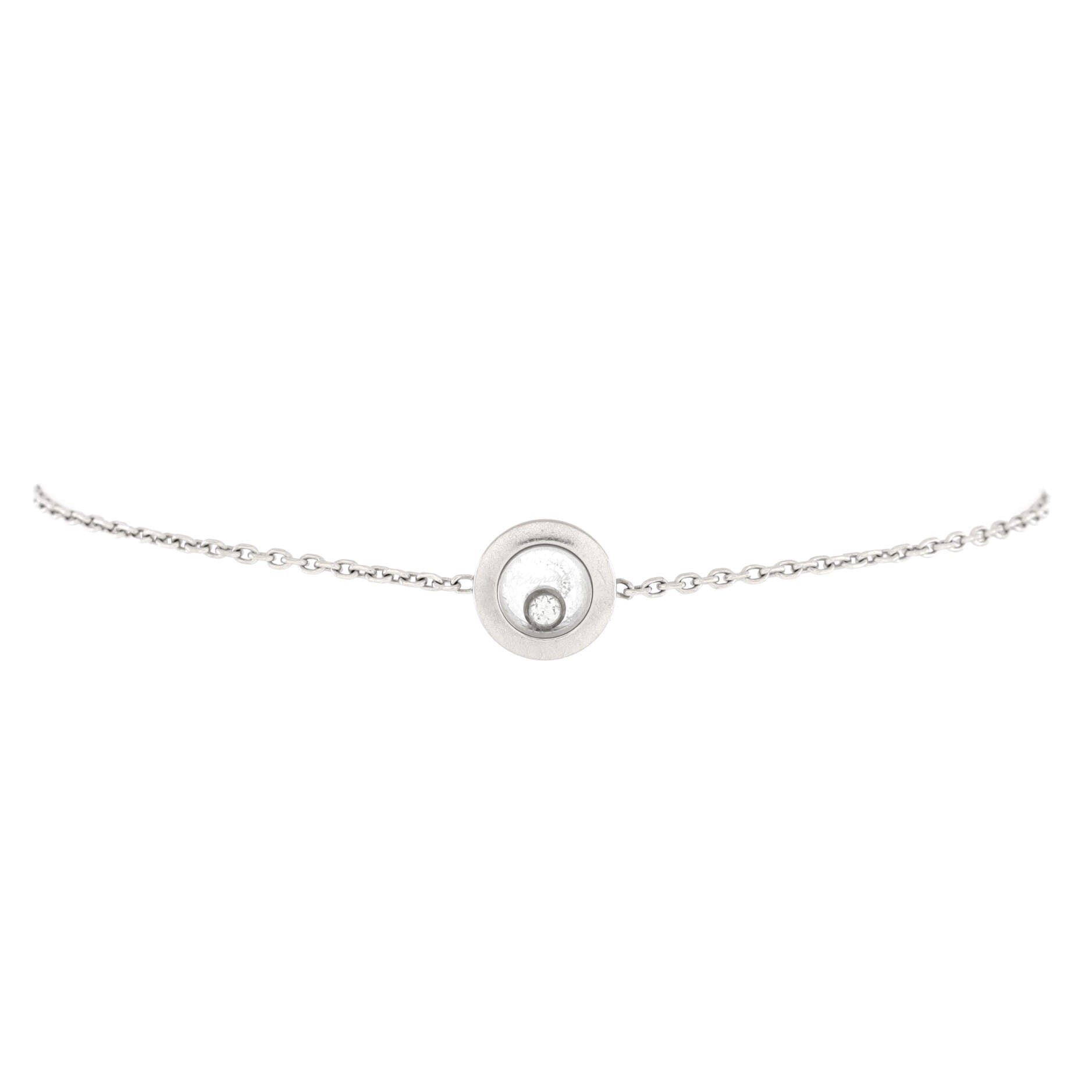 Happy Diamonds 1 Diamond Icons Bracelet 18K White Gold with Diamond