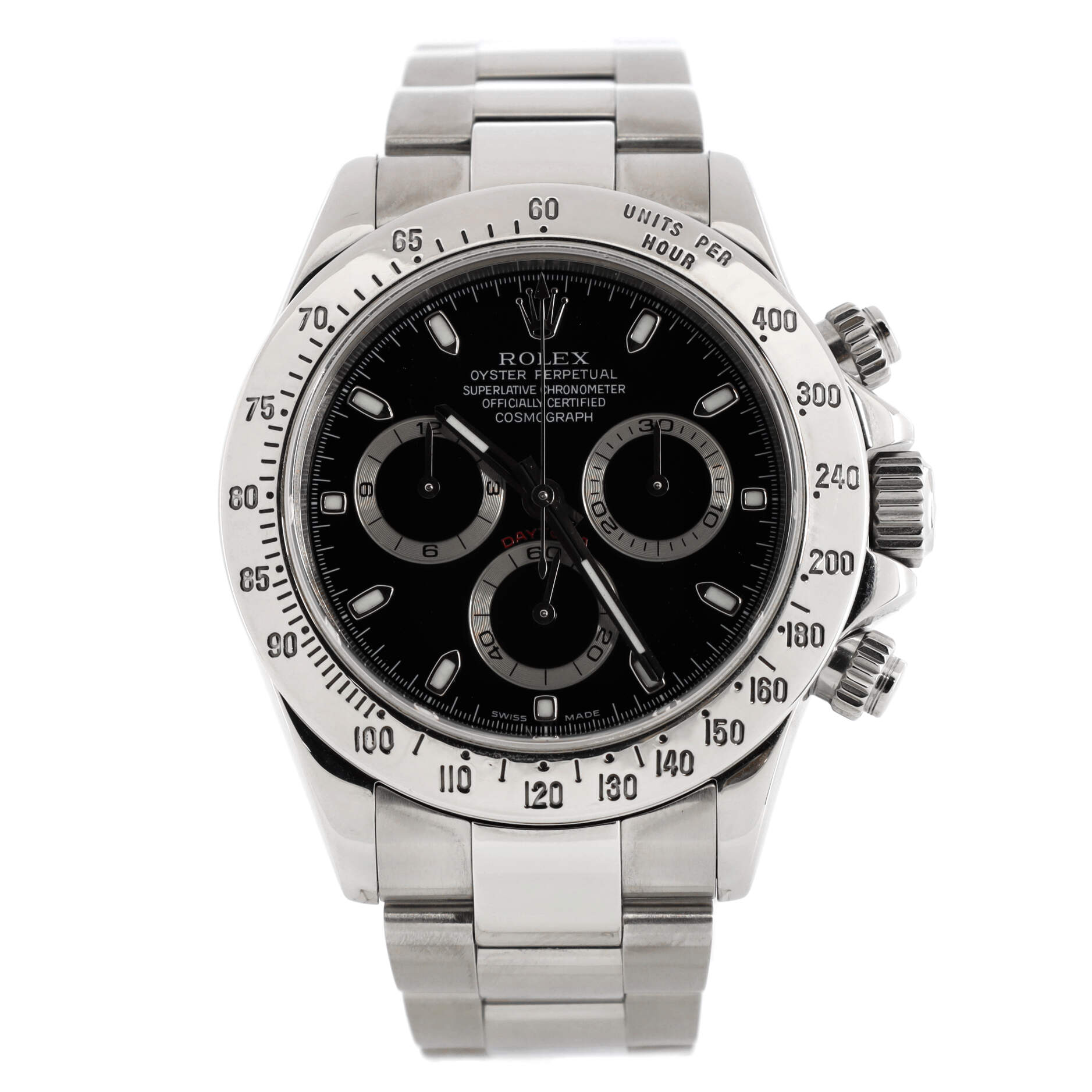 Oyster Perpetual Cosmograph Daytona Black Automatic Watch Stainless Steel 40