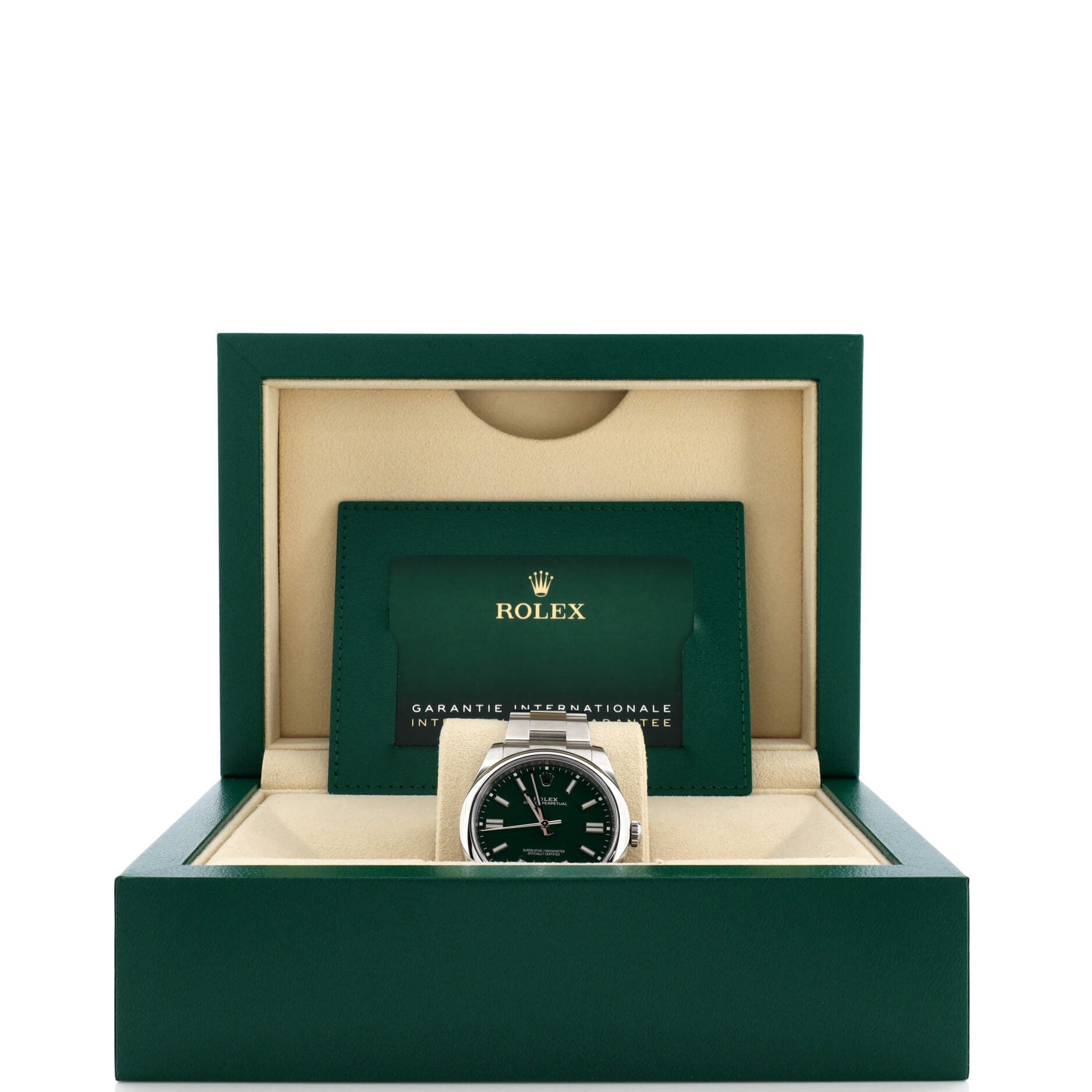 Oyster Perpetual Green Automatic Watch Stainless Steel 41