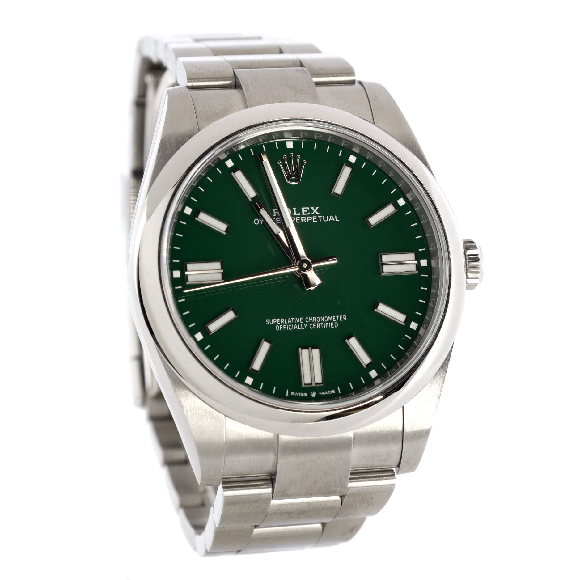 Oyster Perpetual Green Automatic Watch Stainless Steel 41